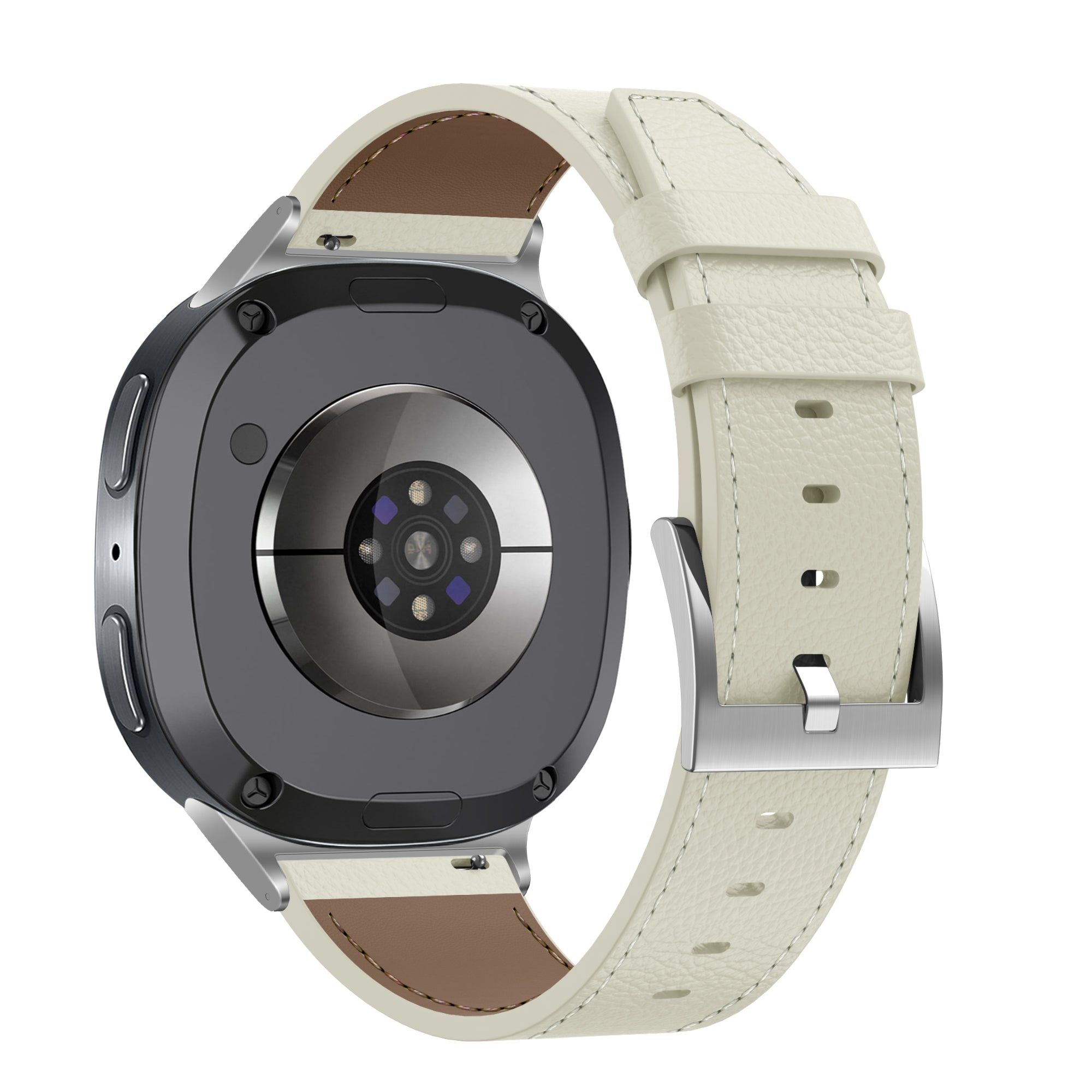 Bandz Bracelet cuir 'Deluxe' Samsung Galaxy Watch 8 - 44mm (beige clair)