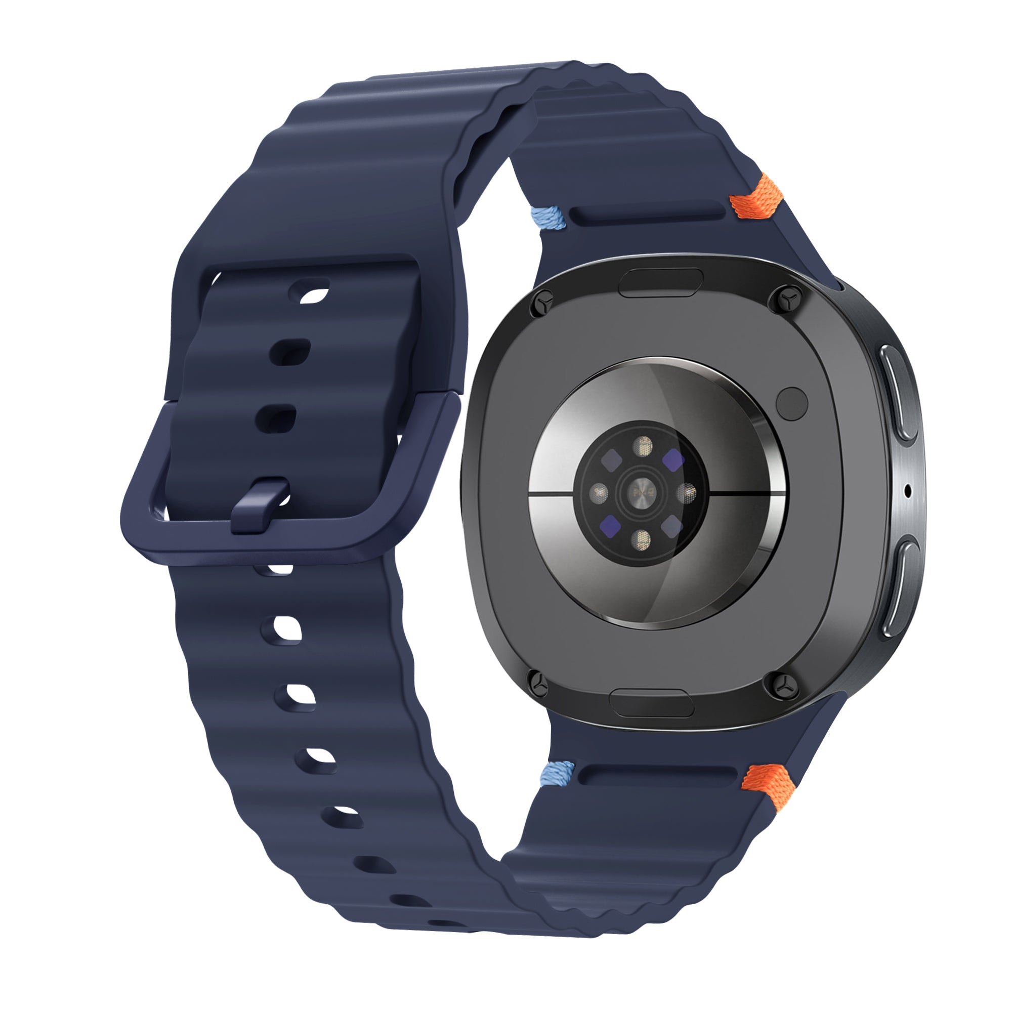 Samsung Galaxy Watch 9 - 40mm Wave Silicone Strap (Dark Blue)