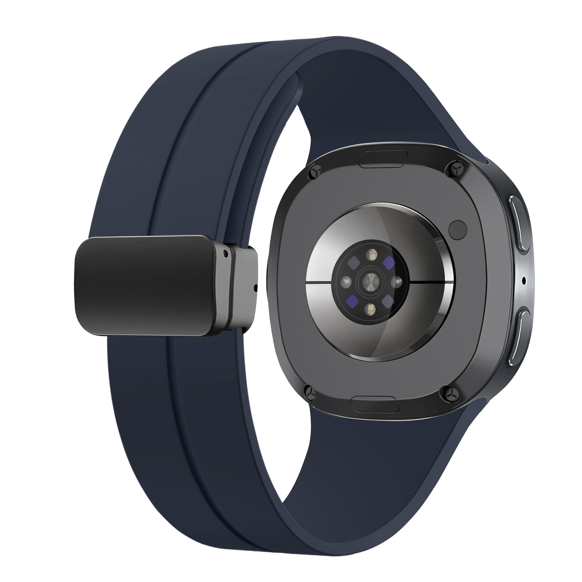 Samsung Galaxy Watch 9 - 44mm D-Buckle Silicone Strap (Dark Blue)