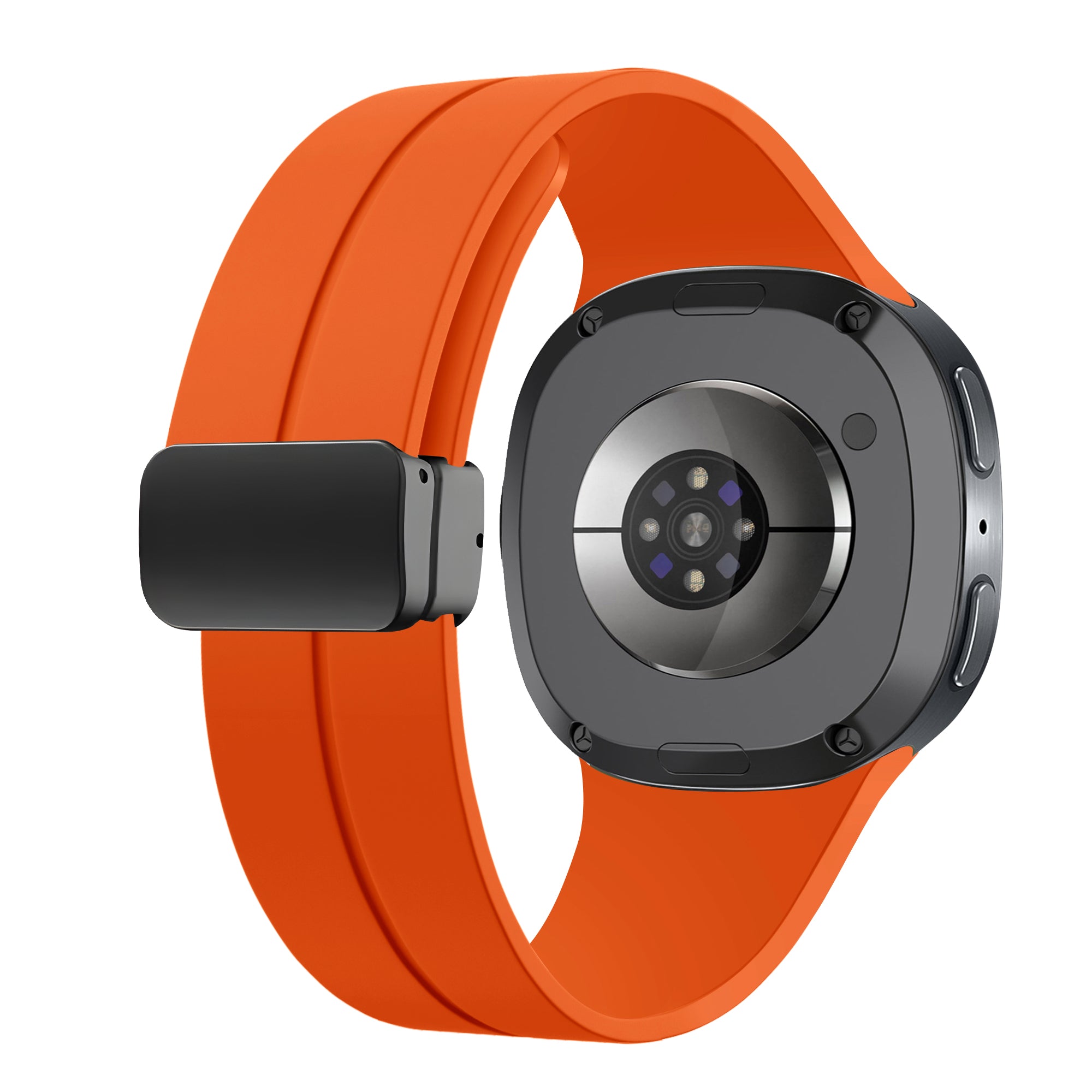 Samsung Galaxy Watch 8 - 40mm D-Buckle Silicone Strap (Orange)