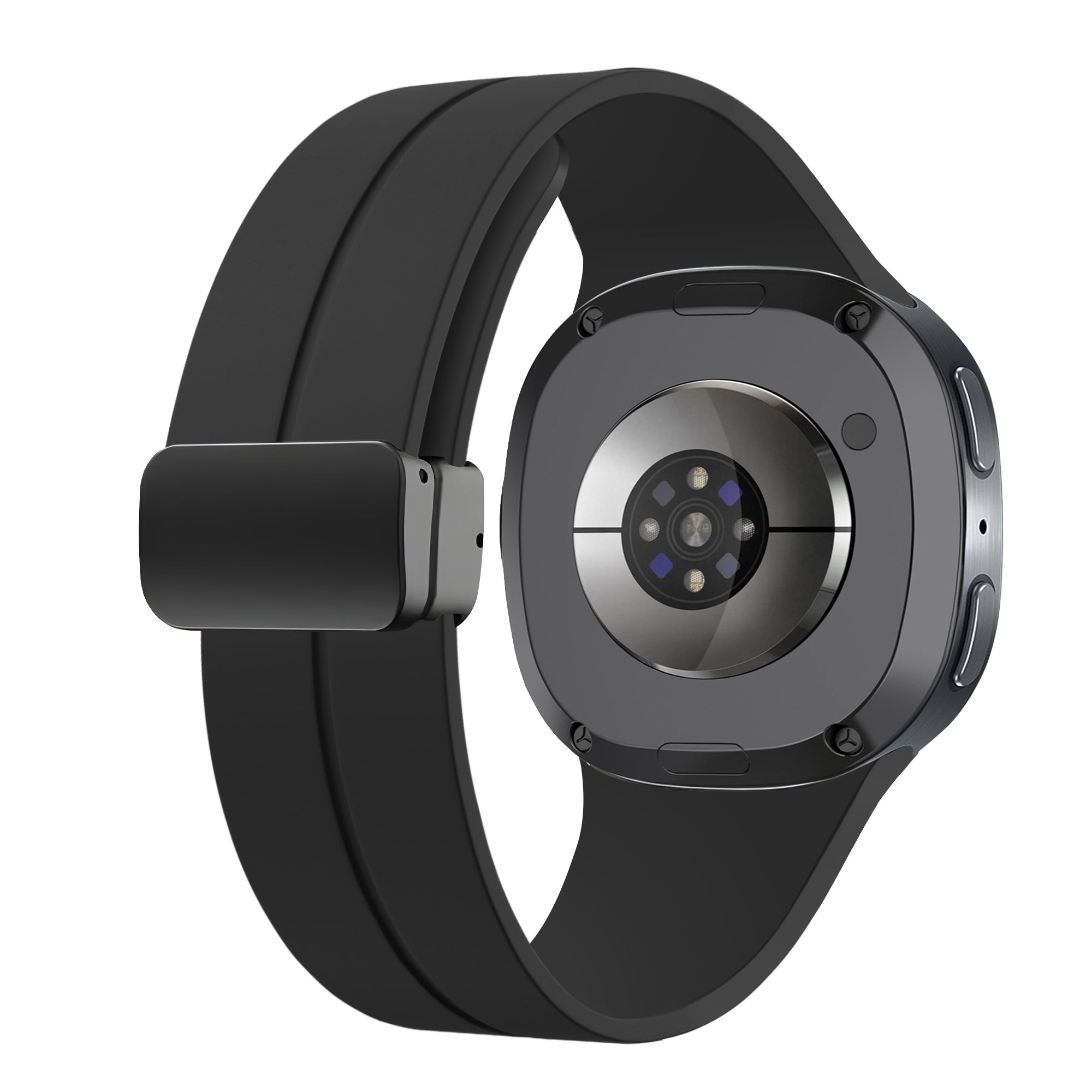Samsung Galaxy Watch 9 - 44mm D-Buckle Silicone Strap (Black)