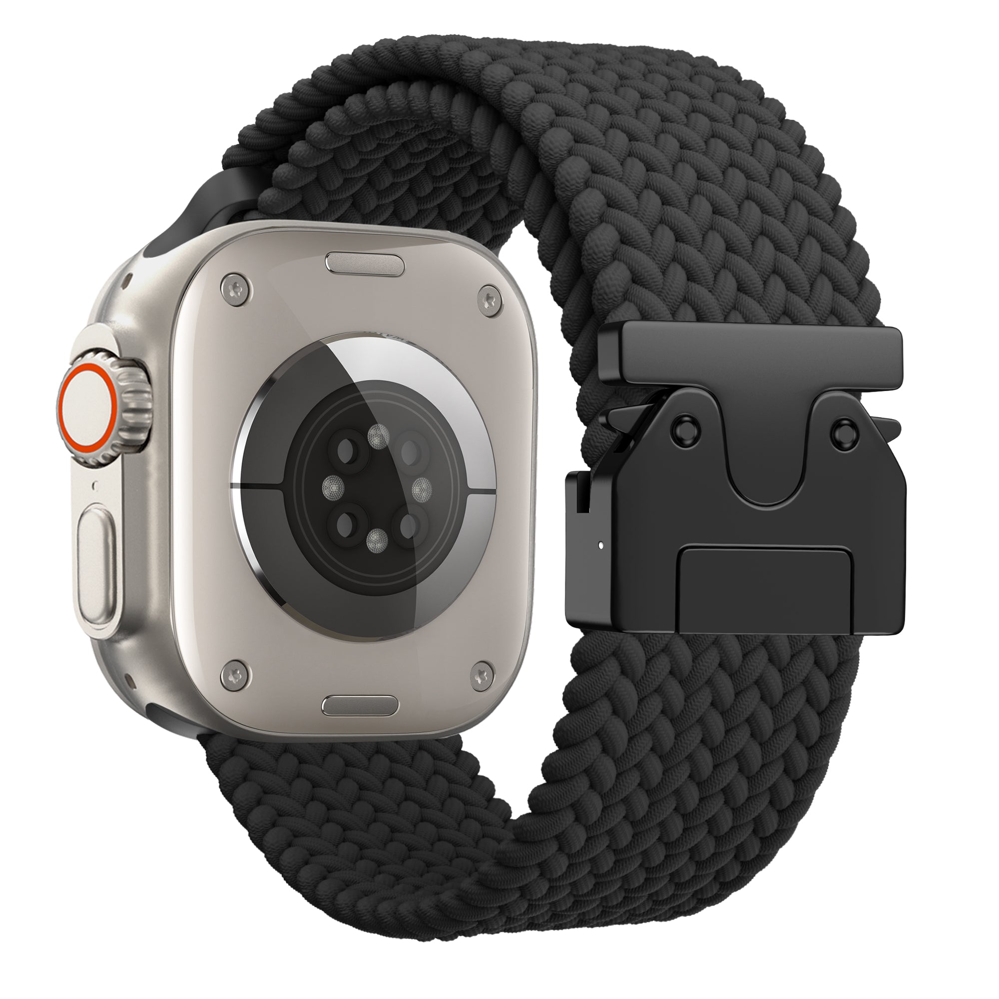 Bandz Bracelet tressé boucle en P Apple Watch Ultra (noir)