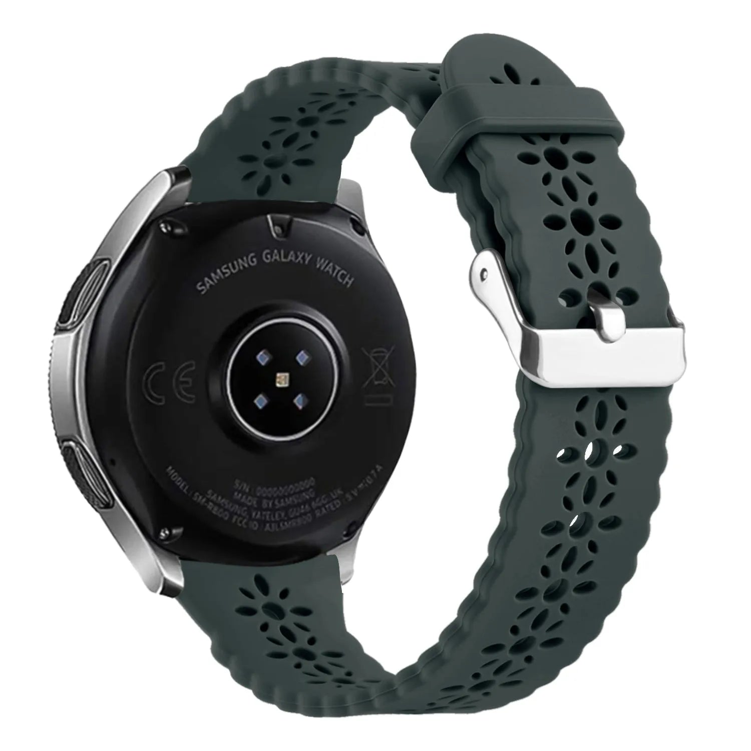 Bracelet de silicone avec relief Amazfit Bip 3 (Pro) (vert sapin)