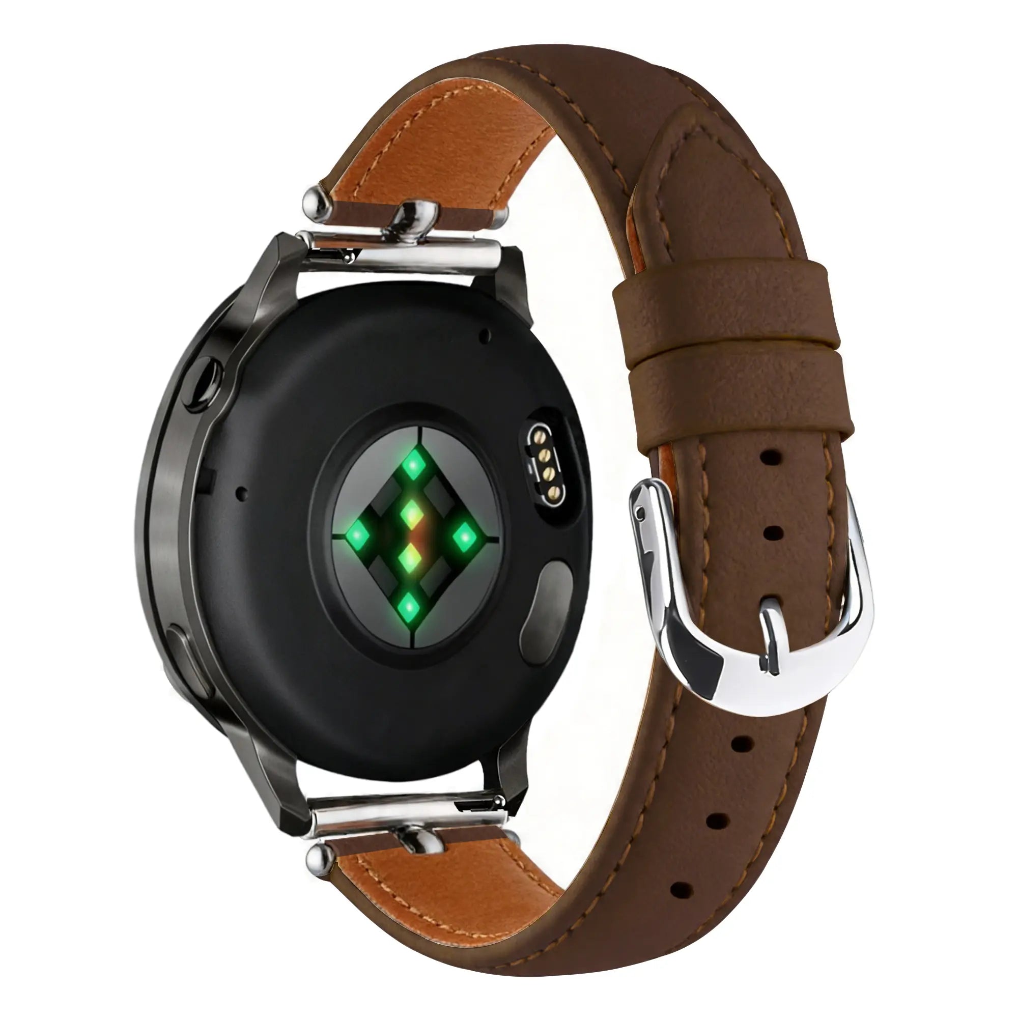 Bandz Bracelet cuir 'Bullet' Amazfit Active 3 Premium (marron)