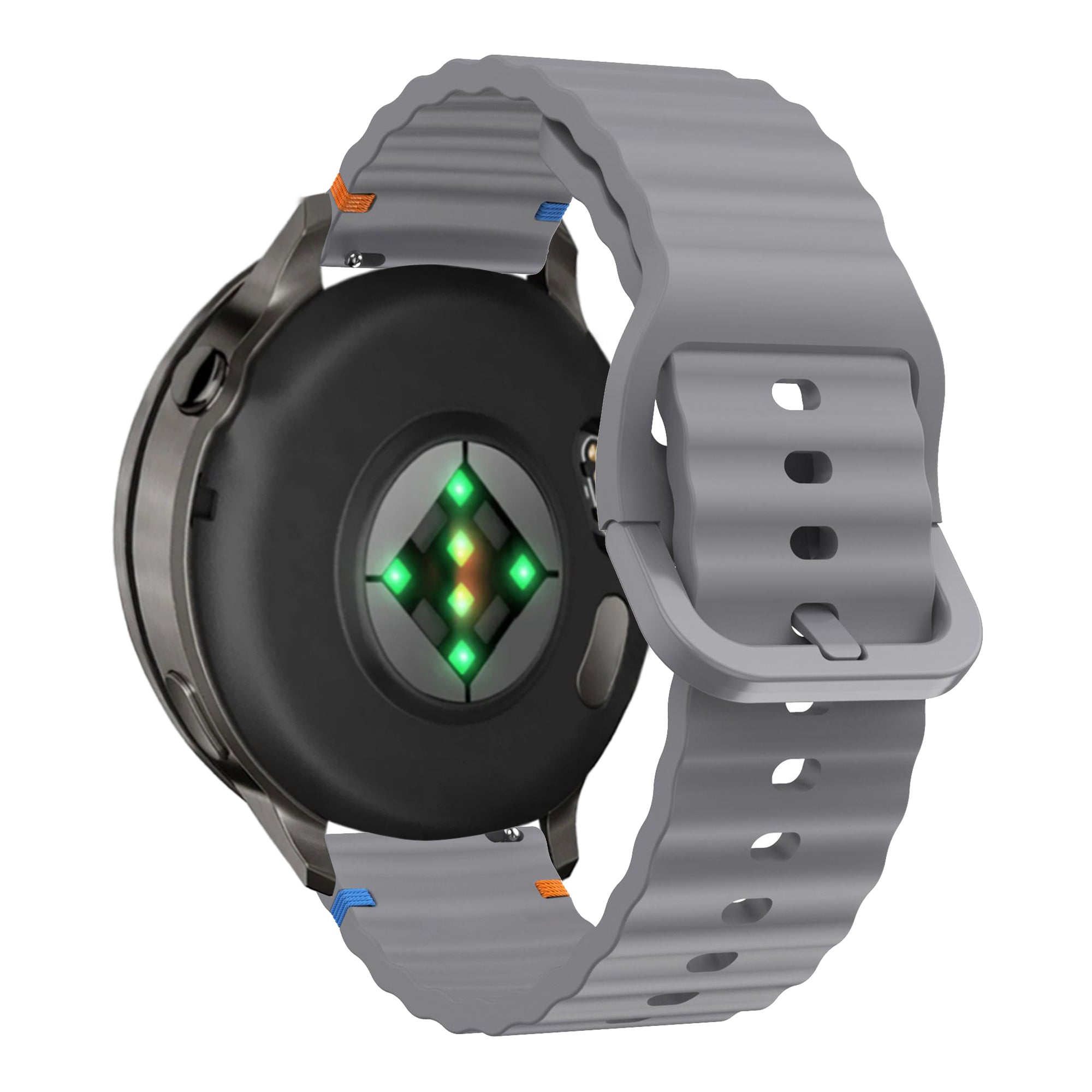 Bandz Bracelet silicone ondulé Garmin Vivomove Luxe (gris foncé)