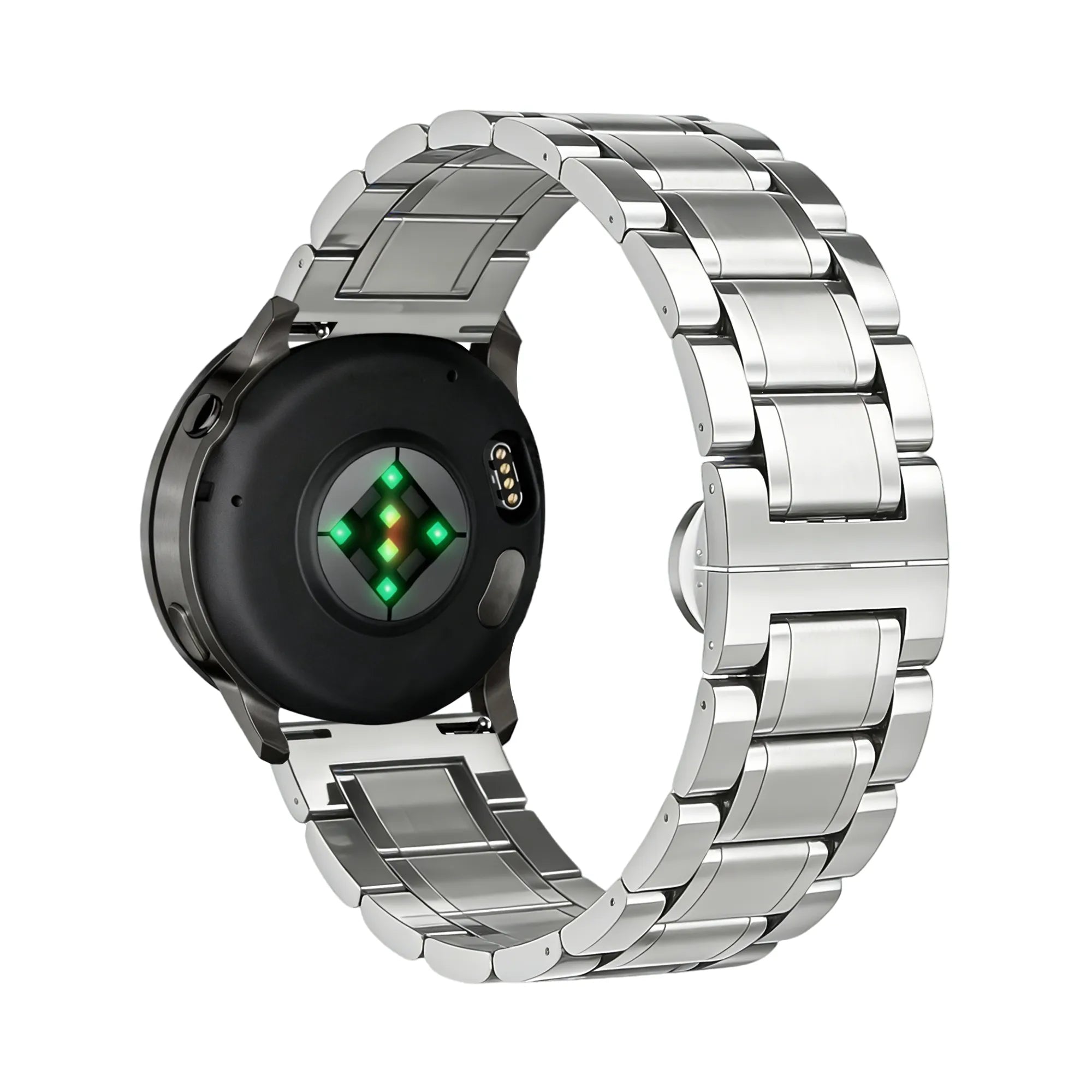 Bandz Garmin Venu SQ Steel Link Strap 'Deluxe' (Silver)