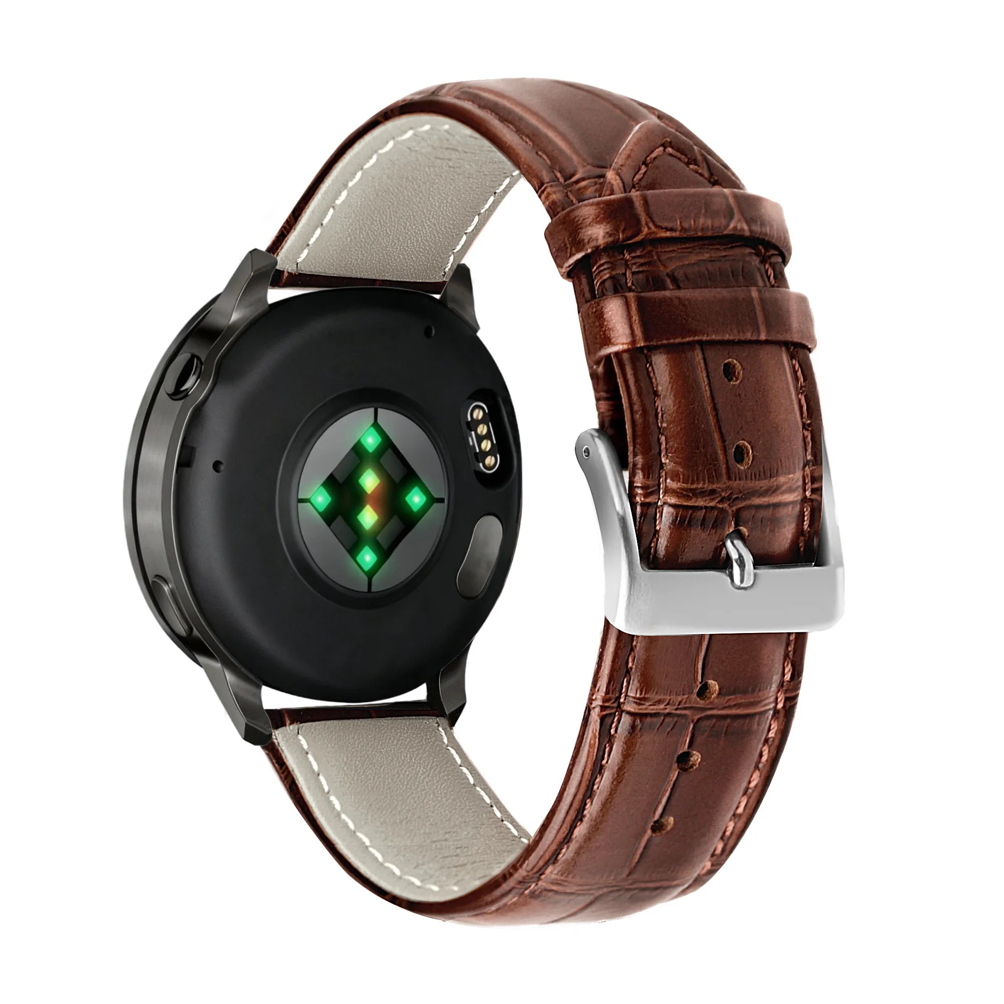 Bandz Bracelet cuir effet crocodile Garmin Approach S40 (marron)