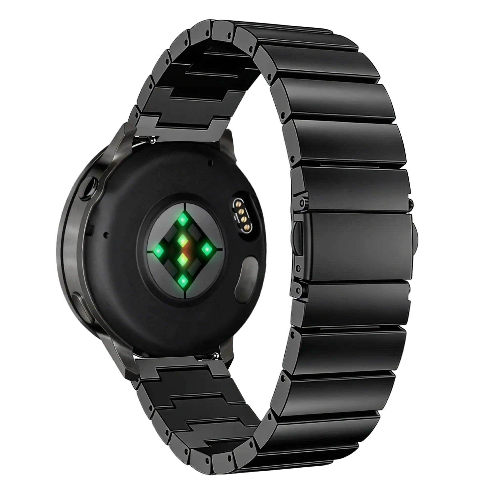 Bandz Bracelet acier 'One Bead' Garmin Vivomove Luxe (noir)
