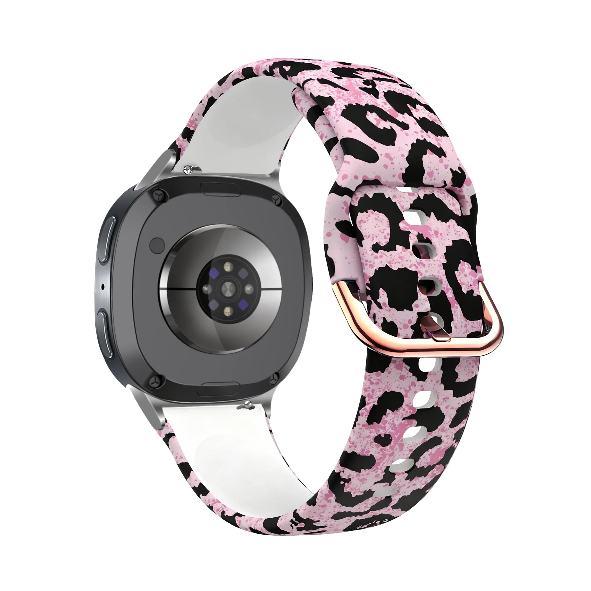 Samsung Galaxy Watch 9 - 40mm Print Silicone Strap (Pink Leopard)