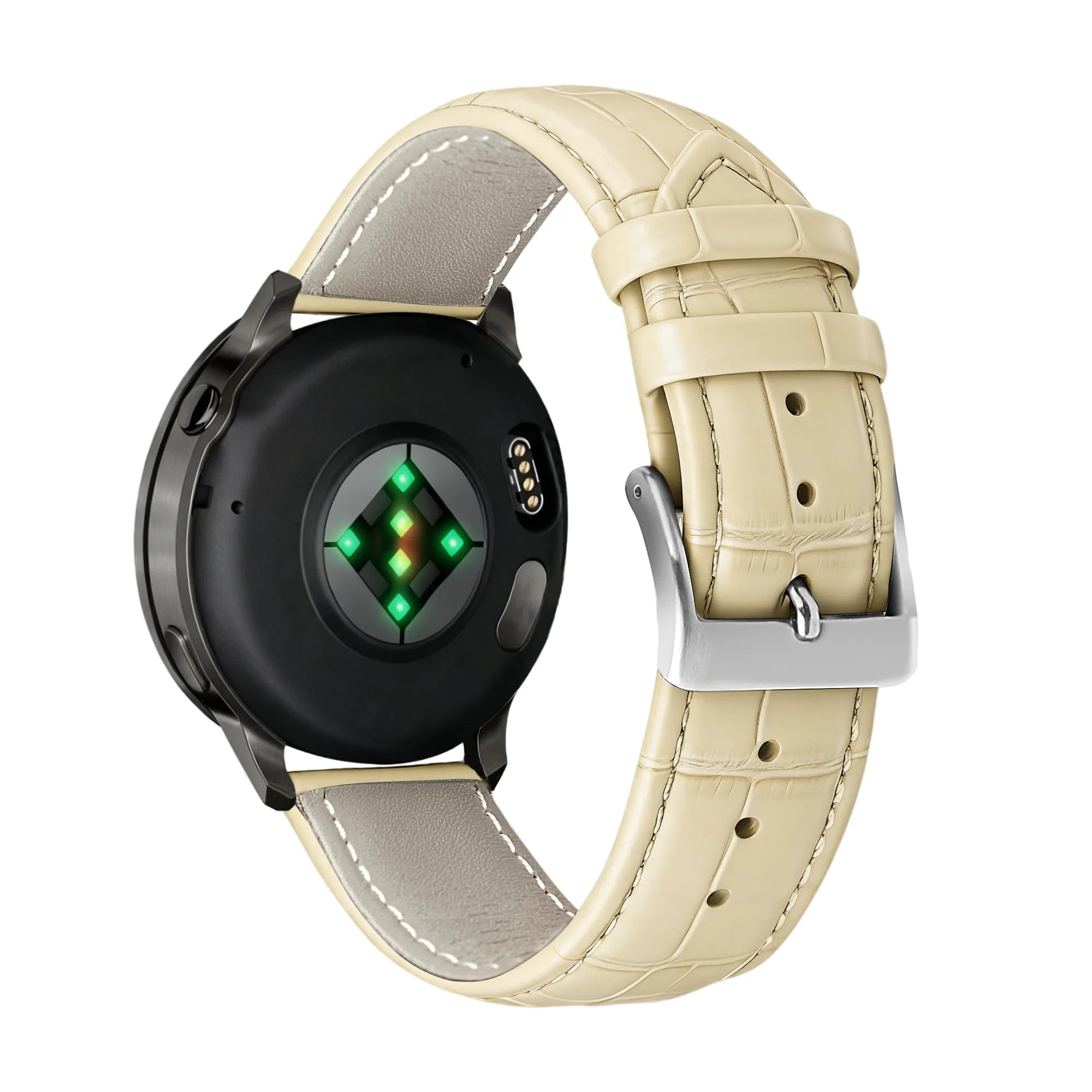 Bandz Bracelet cuir effet crocodile Garmin Bounce 2 (beige)