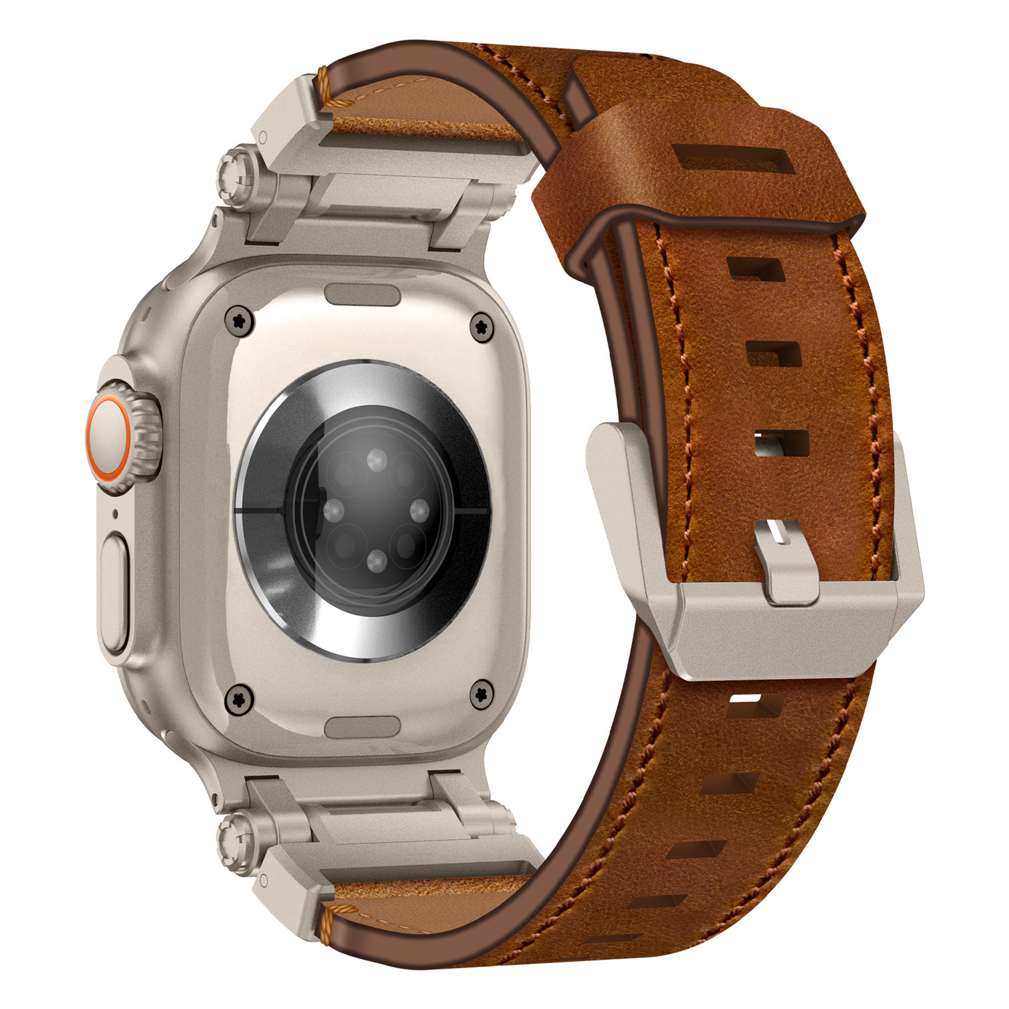 Bandz Bracelet cuir 'Explorer' Apple Watch Ultra (marron)