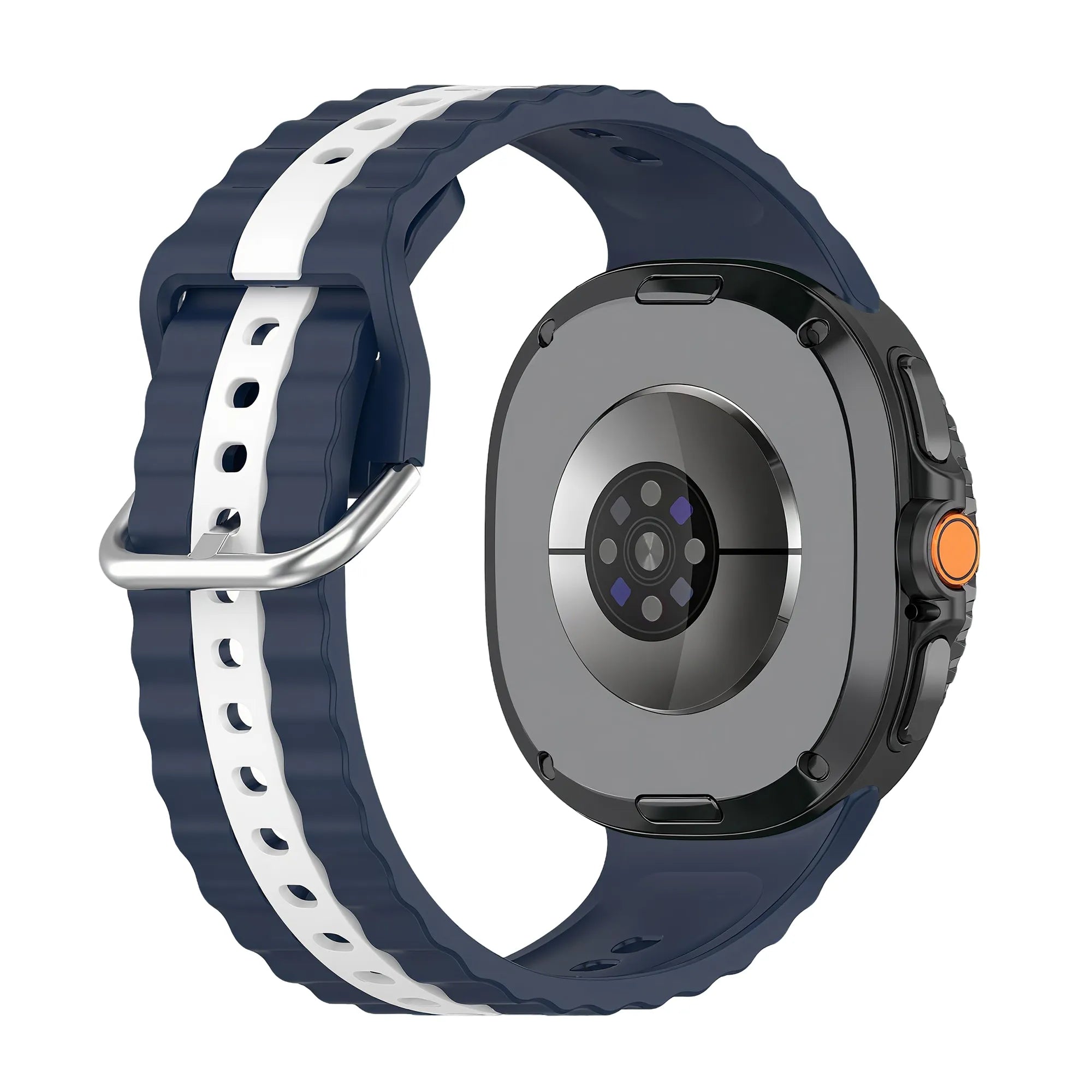 Bracelet sport double Samsung Galaxy Watch 9 - 44mm (bleu/blanc)