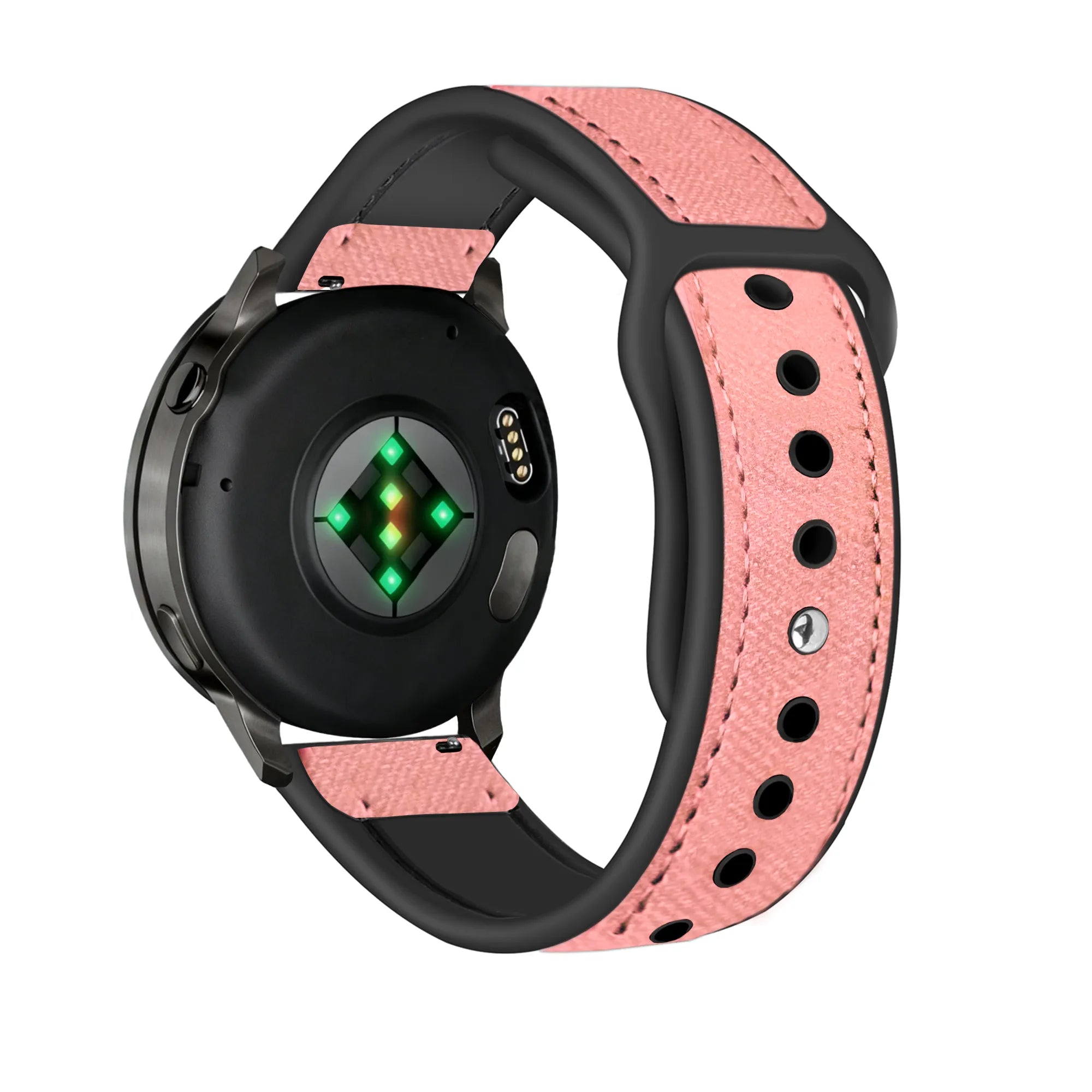 Bandz Bracelet cuir 'Hybrid' Garmin Forerunner 55 (rose)