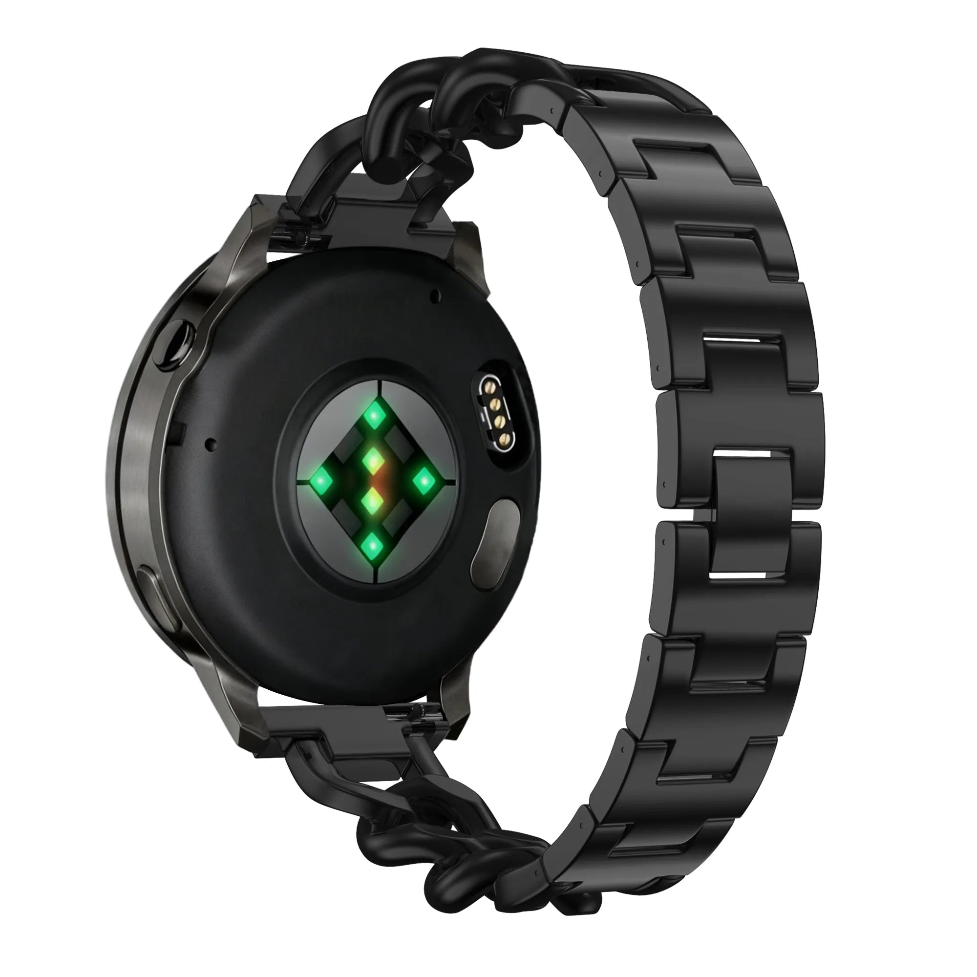 Bandz Bracelet metal 'Chains' Garmin Venu SQ (noir)