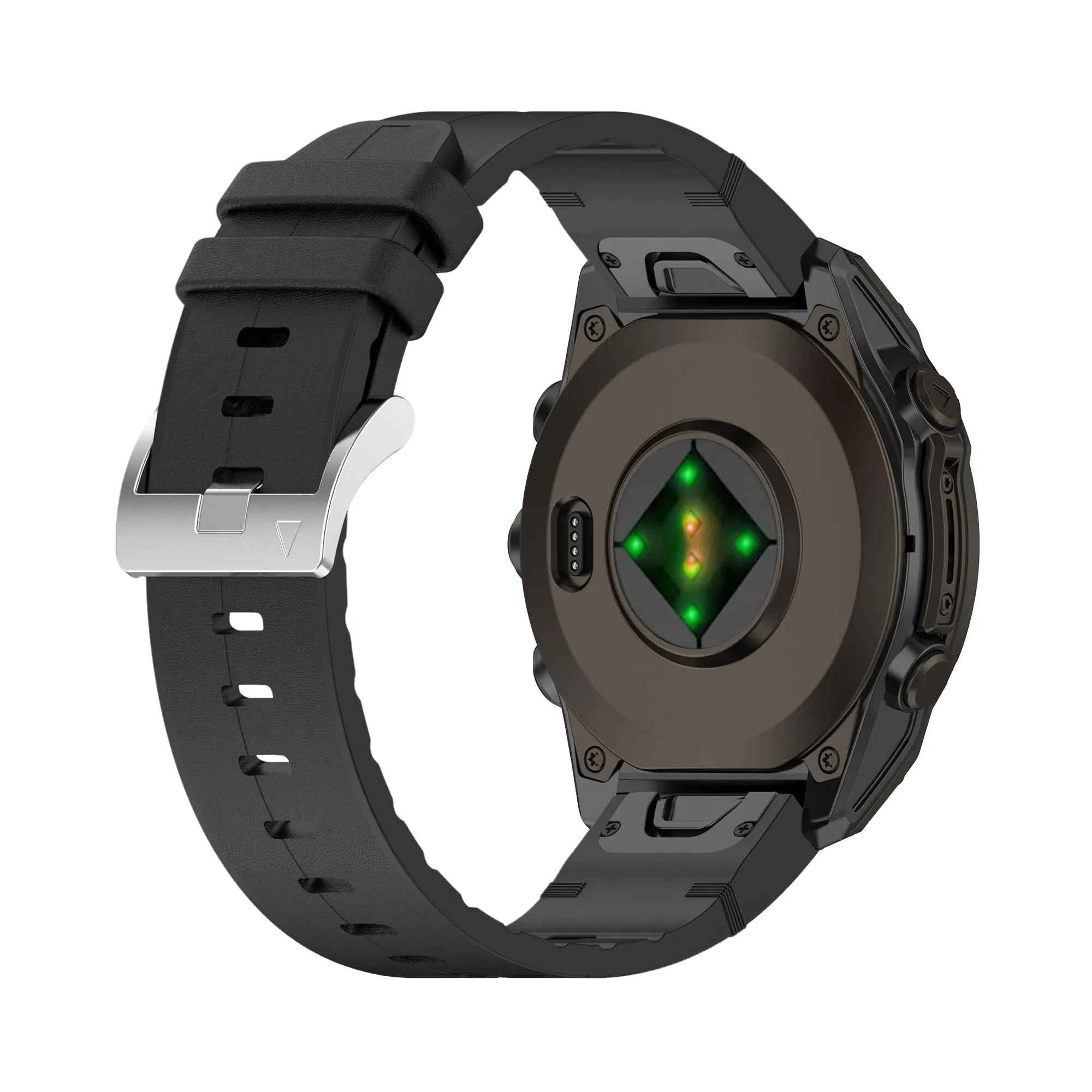Bracelet cuir hybride Garmin Fenix 7s (noir)