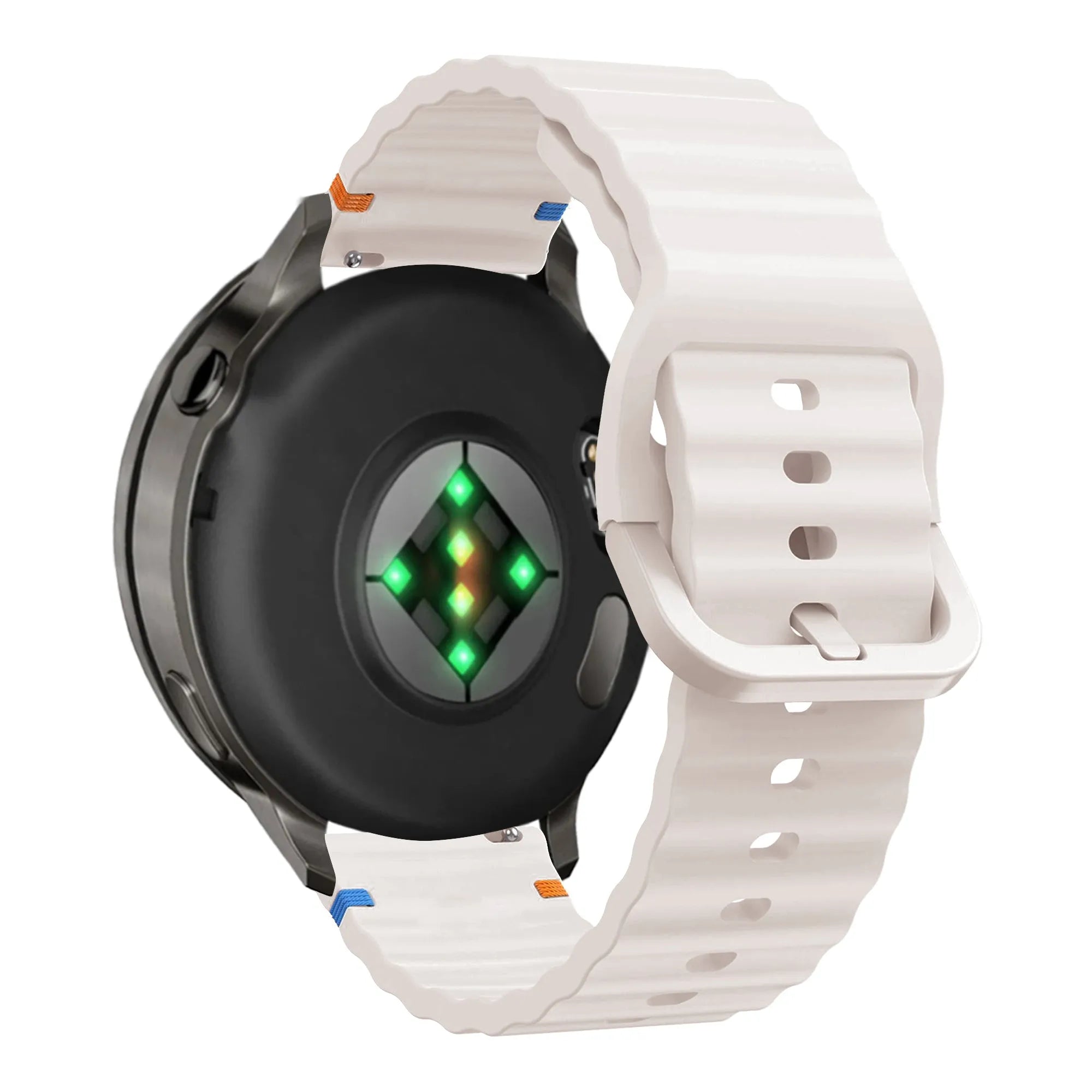 Bandz Bracelet silicone ondulé Garmin Forerunner 265s (lumière stellaire)