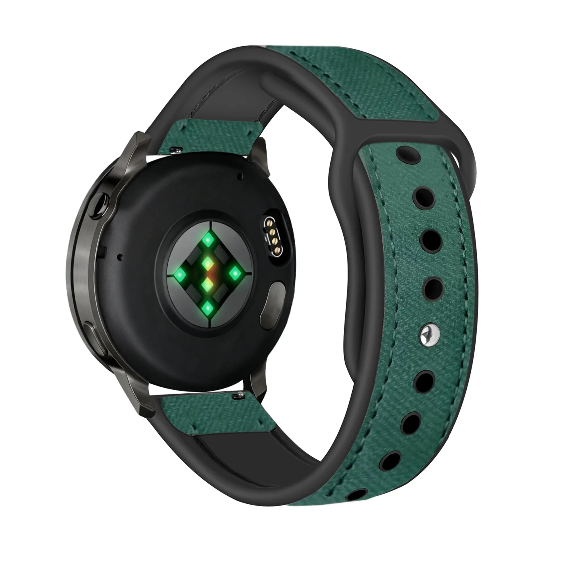 Bandz Bracelet cuir 'Hybrid' Garmin Forerunner 645 (vert)