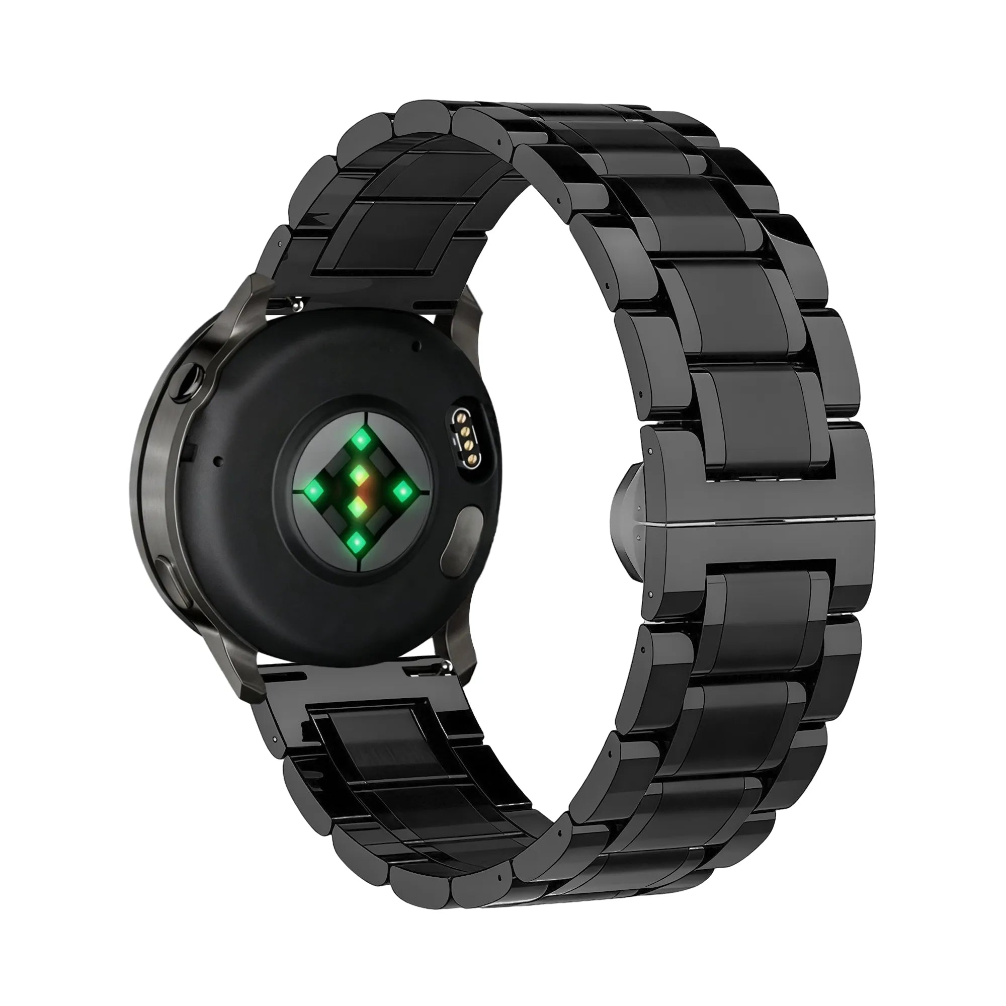 Bandz Bracelet acier 'Deluxe' Garmin Forerunner 570 - 42mm (noir)