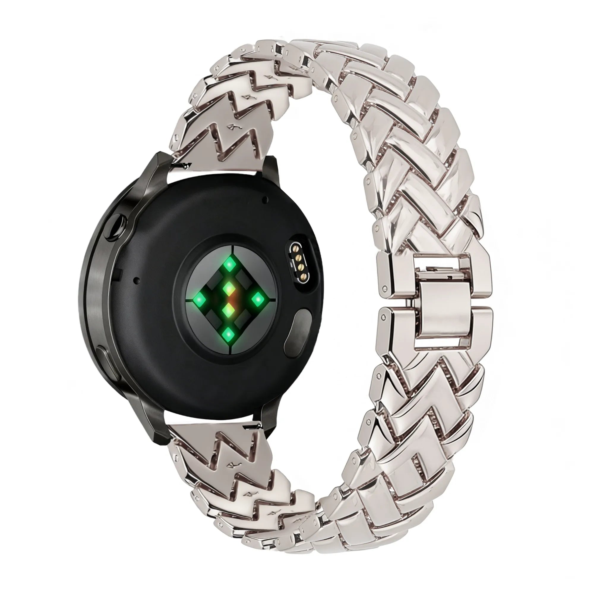 Bandz Garmin Vivomove 3s Metal Strap 'V-Type' (Starlight)