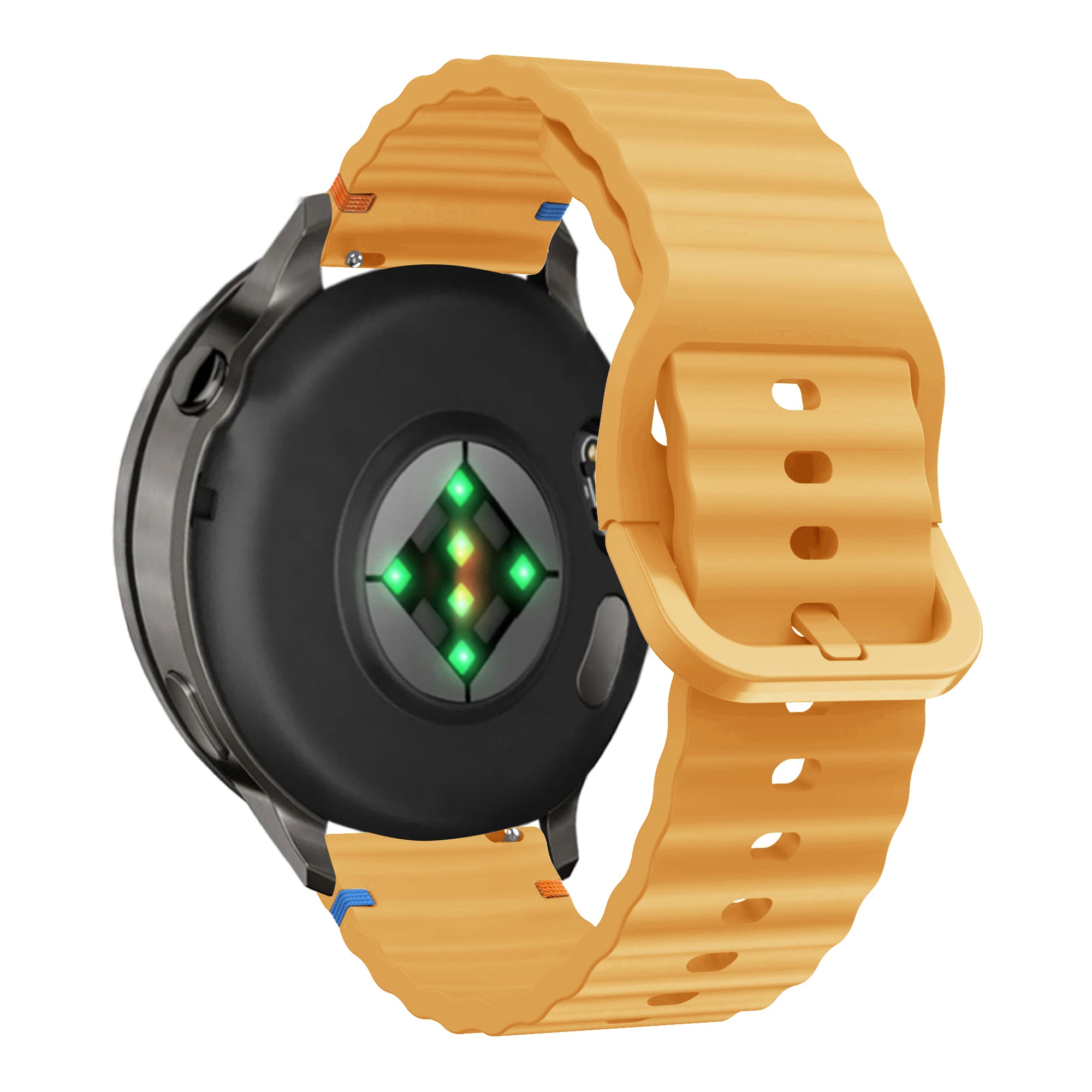 Bandz Garmin Vivomove Trend Silicone Strap 'Wave' (Dark Yellow)