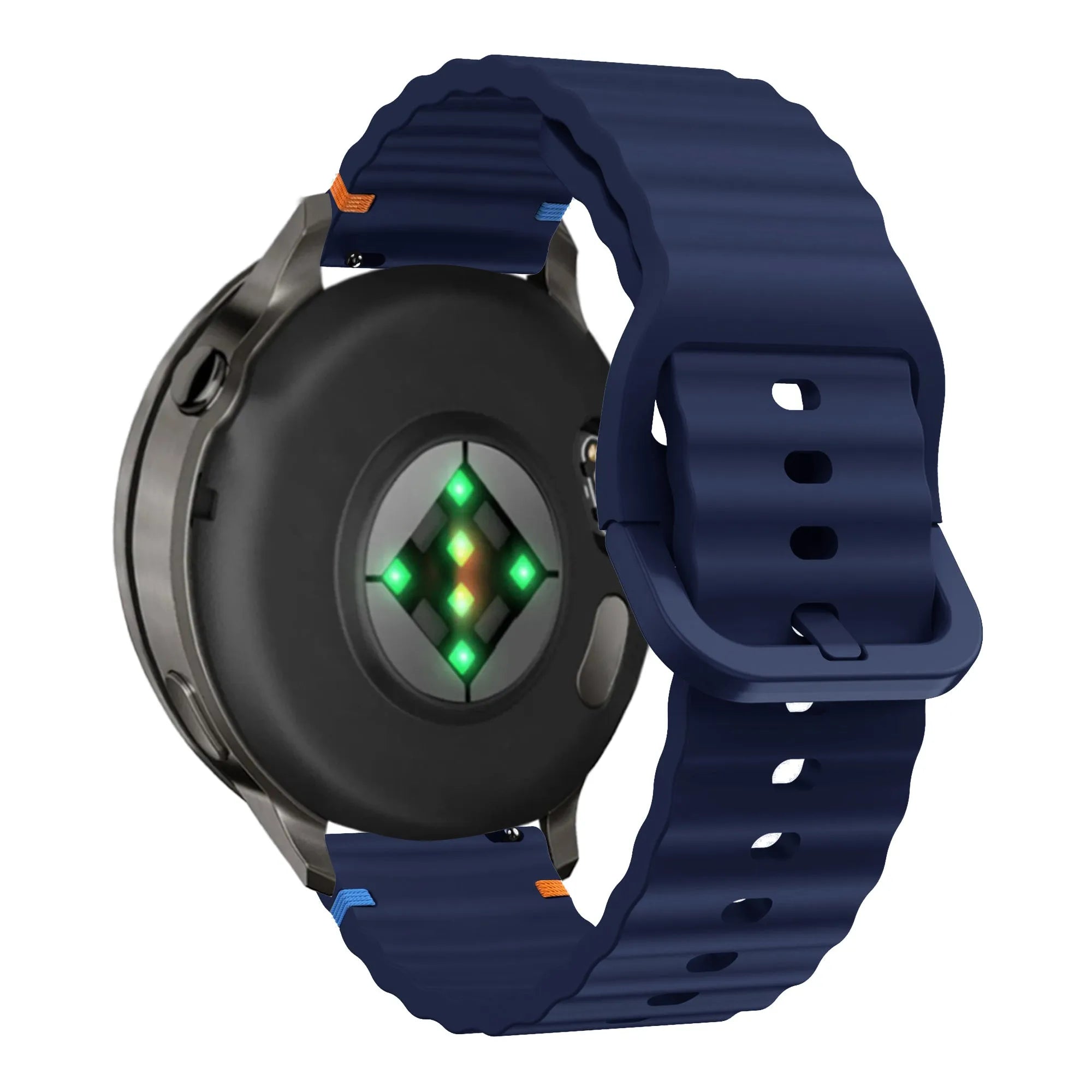 Bandz Garmin Forerunner 265s Silicone Strap 'Wave' (Dark Blue)