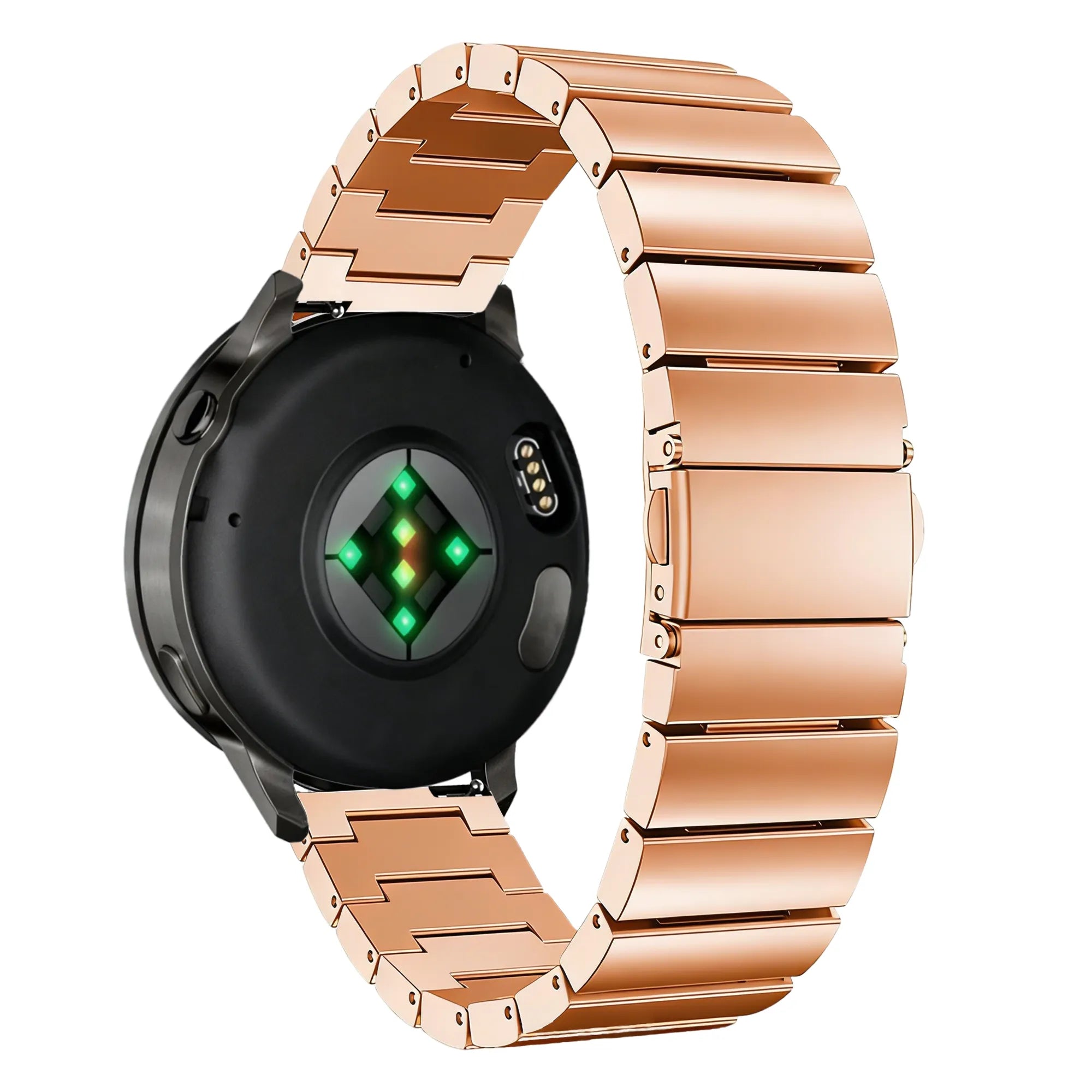 Bandz Bracelet acier 'One Bead' Garmin Vivomove 3 (or rose)