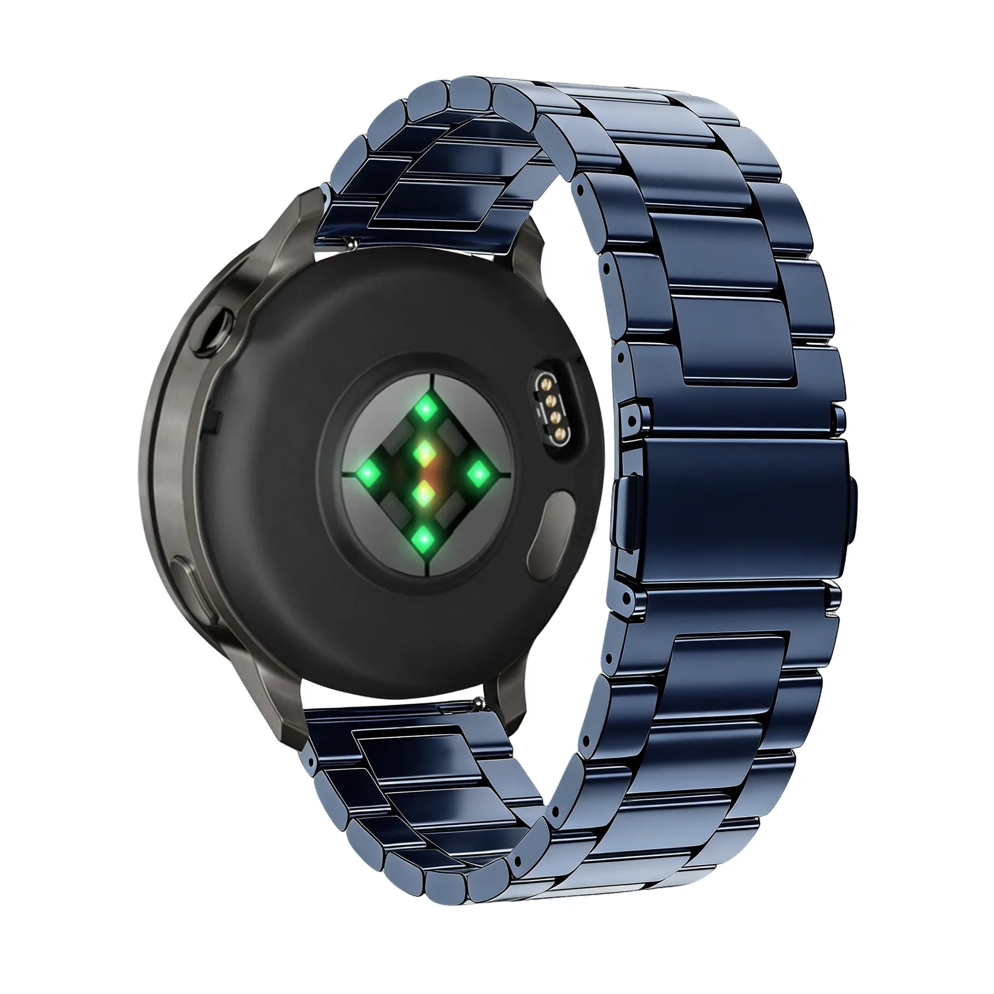 Bandz Bracelet acier 'Classic' Garmin Vivoactive 4s (bleu)