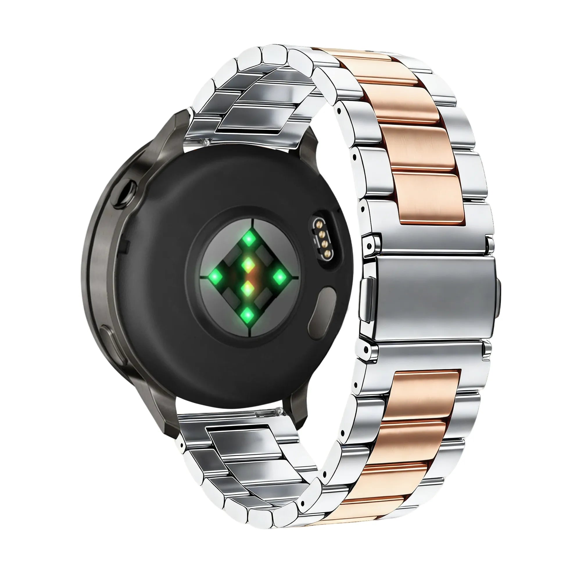 Bandz Bracelet acier 'Classic' Garmin Vivoactive 4s (argent/or rose)