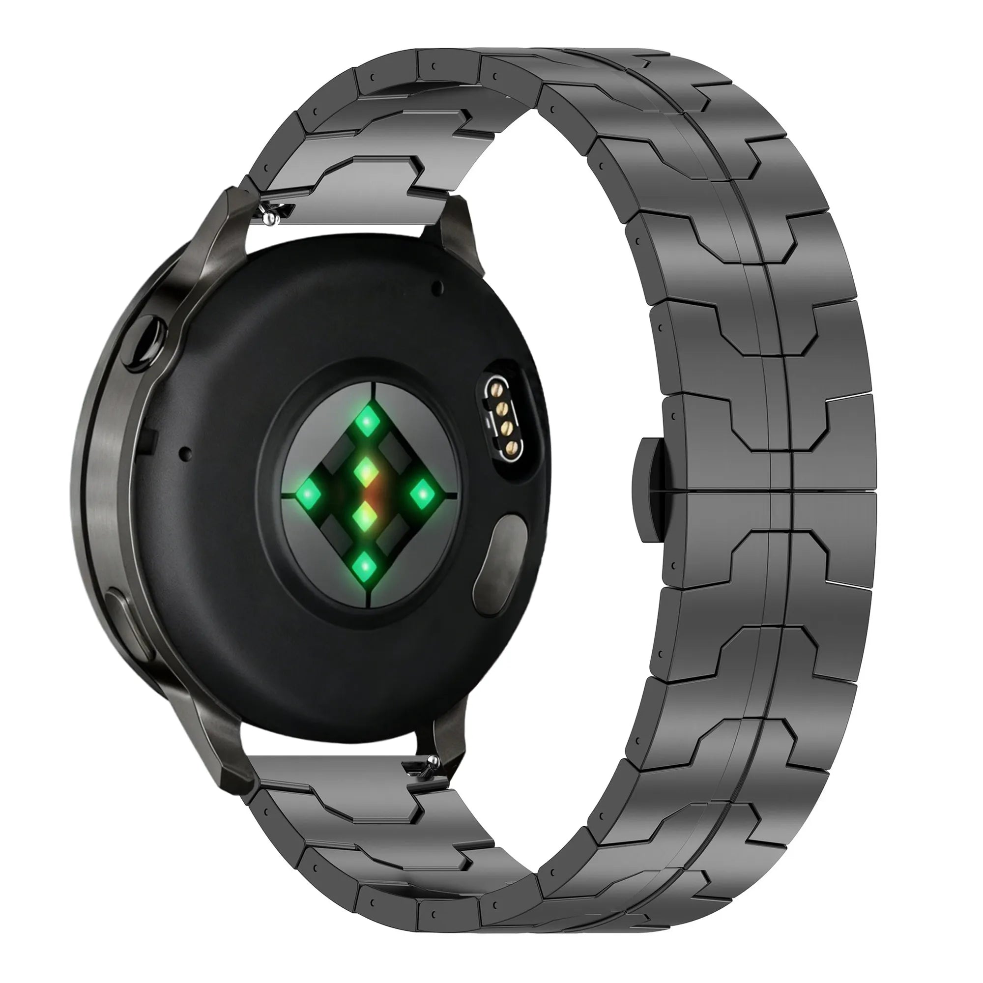 Bandz Bracelet acier 'Iron' Garmin Venu 4 - 45mm (noir)