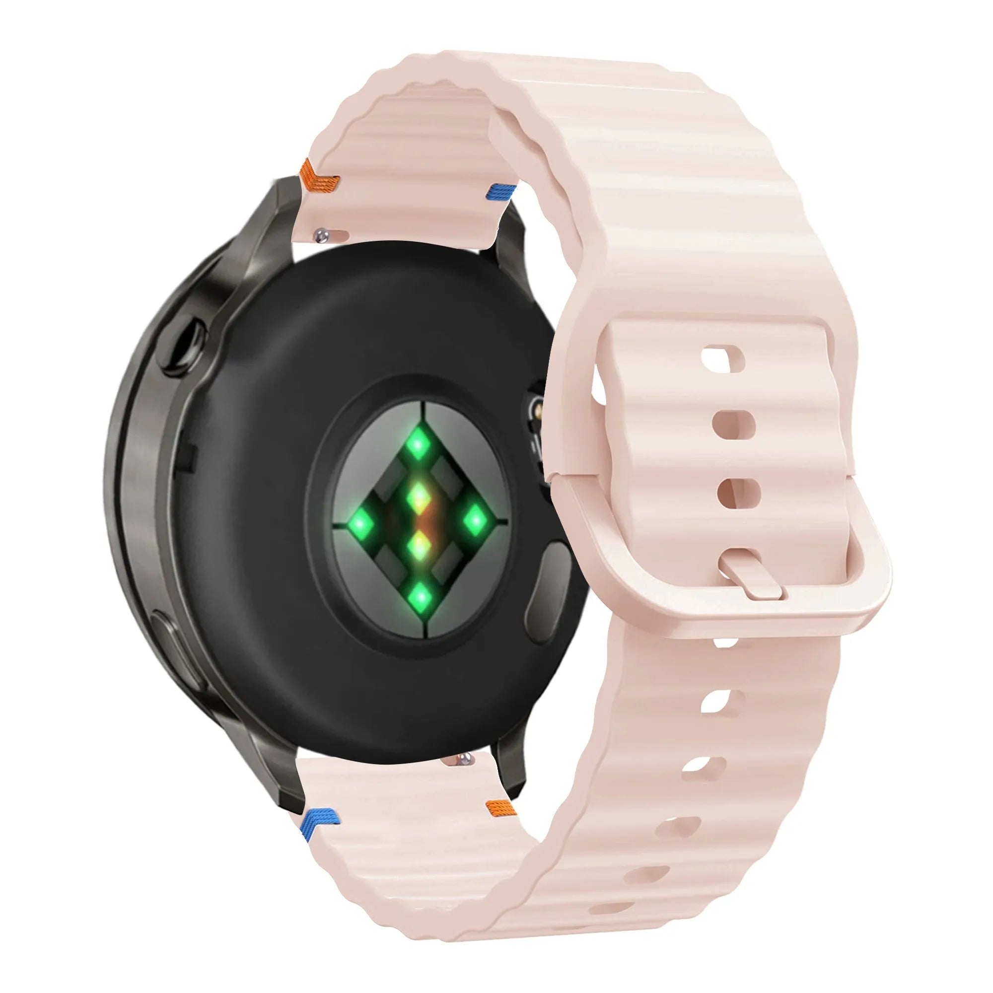 Bandz Garmin Forerunner 265s Silicone Strap 'Wave' (Light Pink)