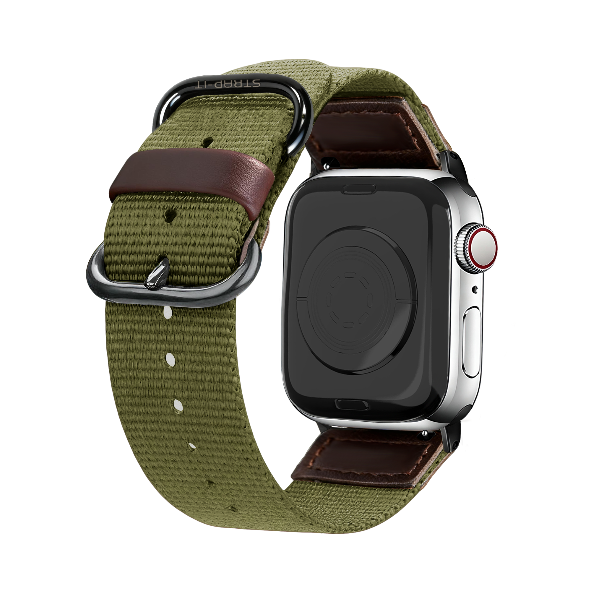 Bracelet canvas Apple Watch Ultra (vert militaire)