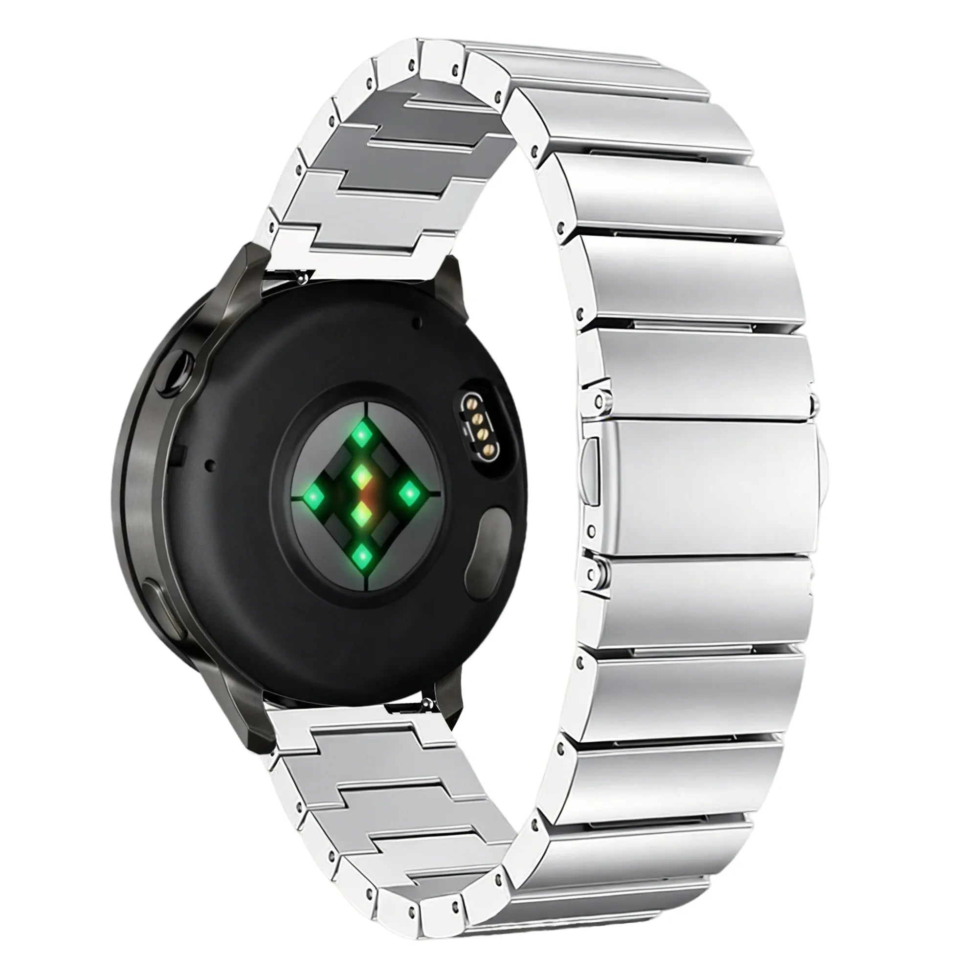 Bandz Garmin Venu SQ Steel Strap 'One Bead' (Silver)