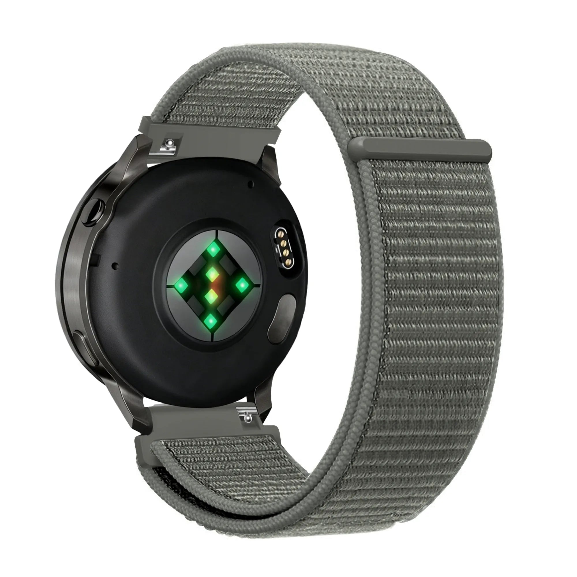Bandz Bracelet nylon Garmin Vivoactive 4s (gris-vert)