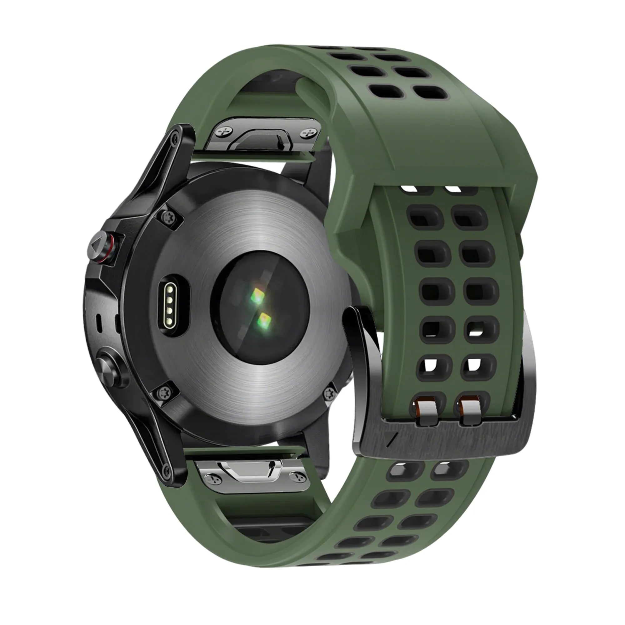 Bandz Bracelet sport avec boucle Garmin Approach S70 - 47mm (verte/noir)