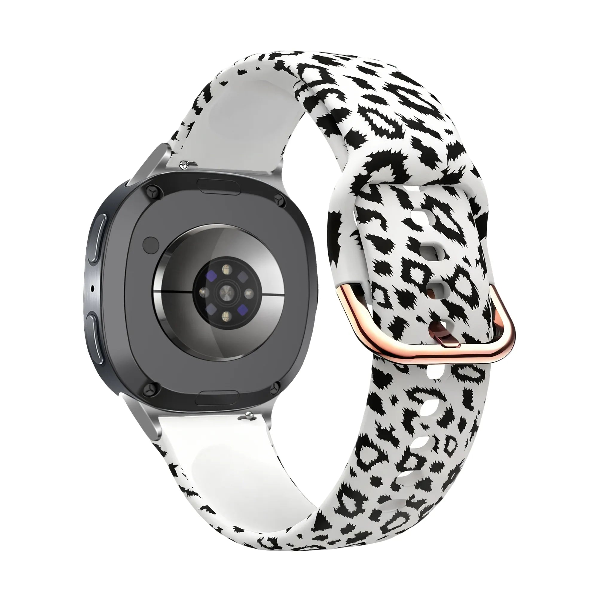 Samsung Galaxy Watch 9 - 40mm Print Silicone Strap (White Leopard)