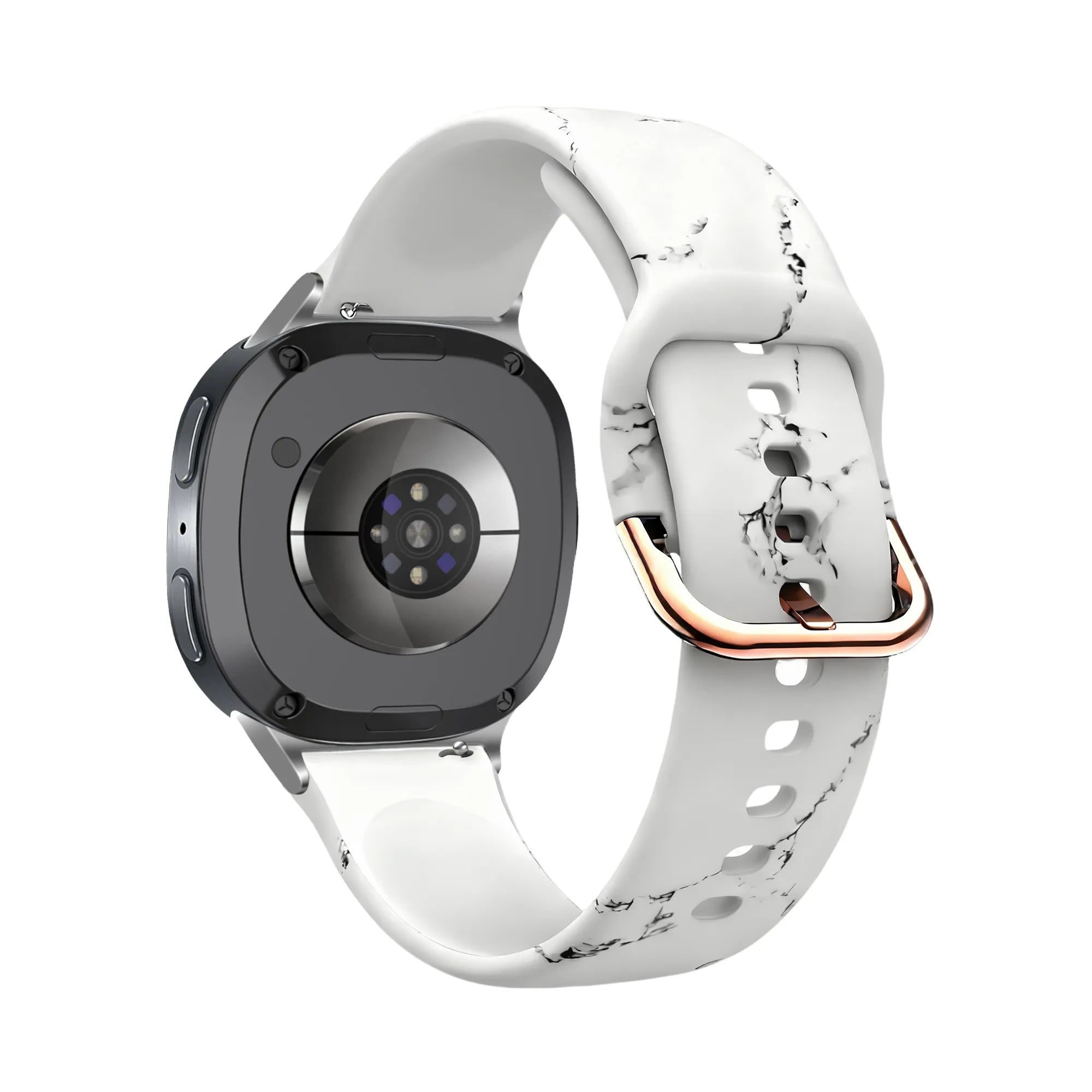 Samsung Galaxy Watch 9 - 40mm Print Silicone Strap (White Marble)