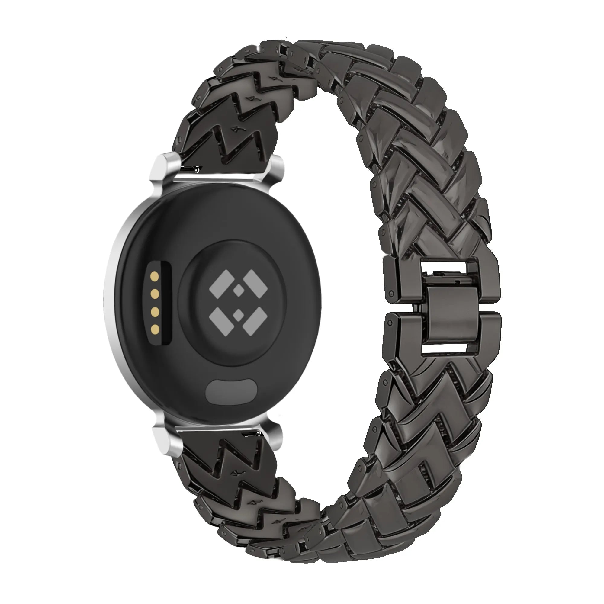 Bandz Bracelet metal 'V-Type' Garmin Lily 2 (noir)