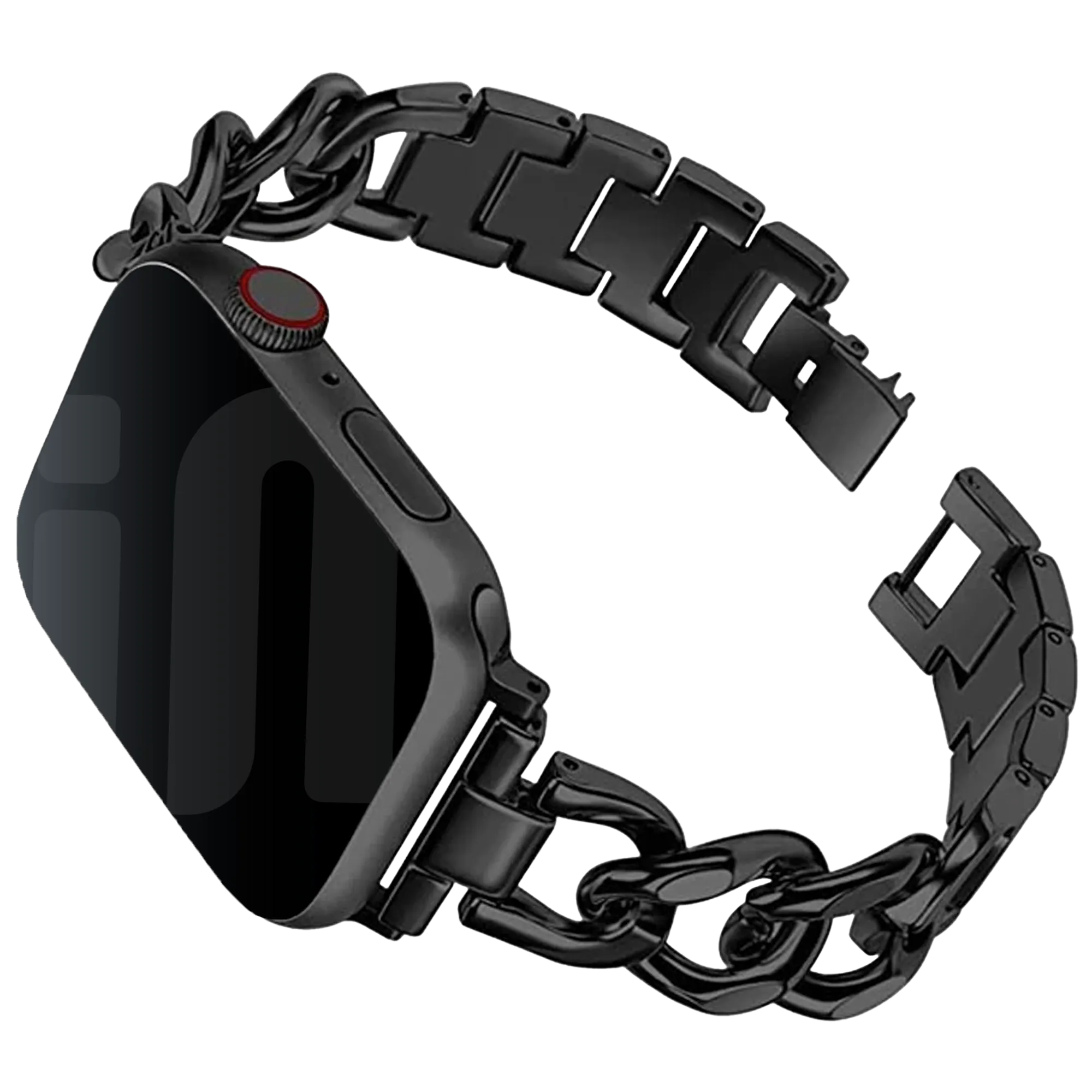 Bracelet chaîne acier Apple Watch (noir)