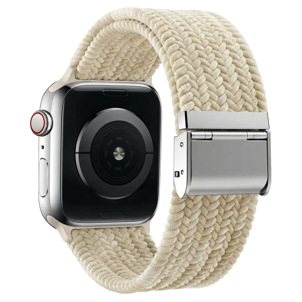 Bracelet tressé Apple Watch (lumière stellaire)
