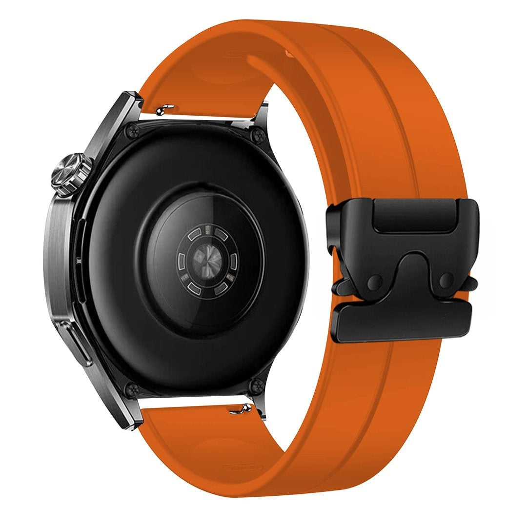 Samsung Galaxy Watch 3 45mm Silicone Strap with P-Buckle (Orange)