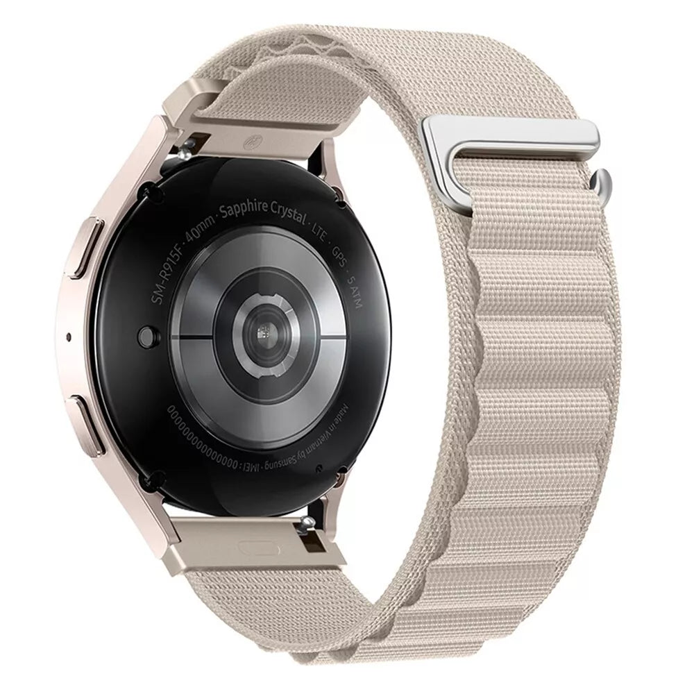 Alpine Nylon Strap, on a watch, 3/4 rear view