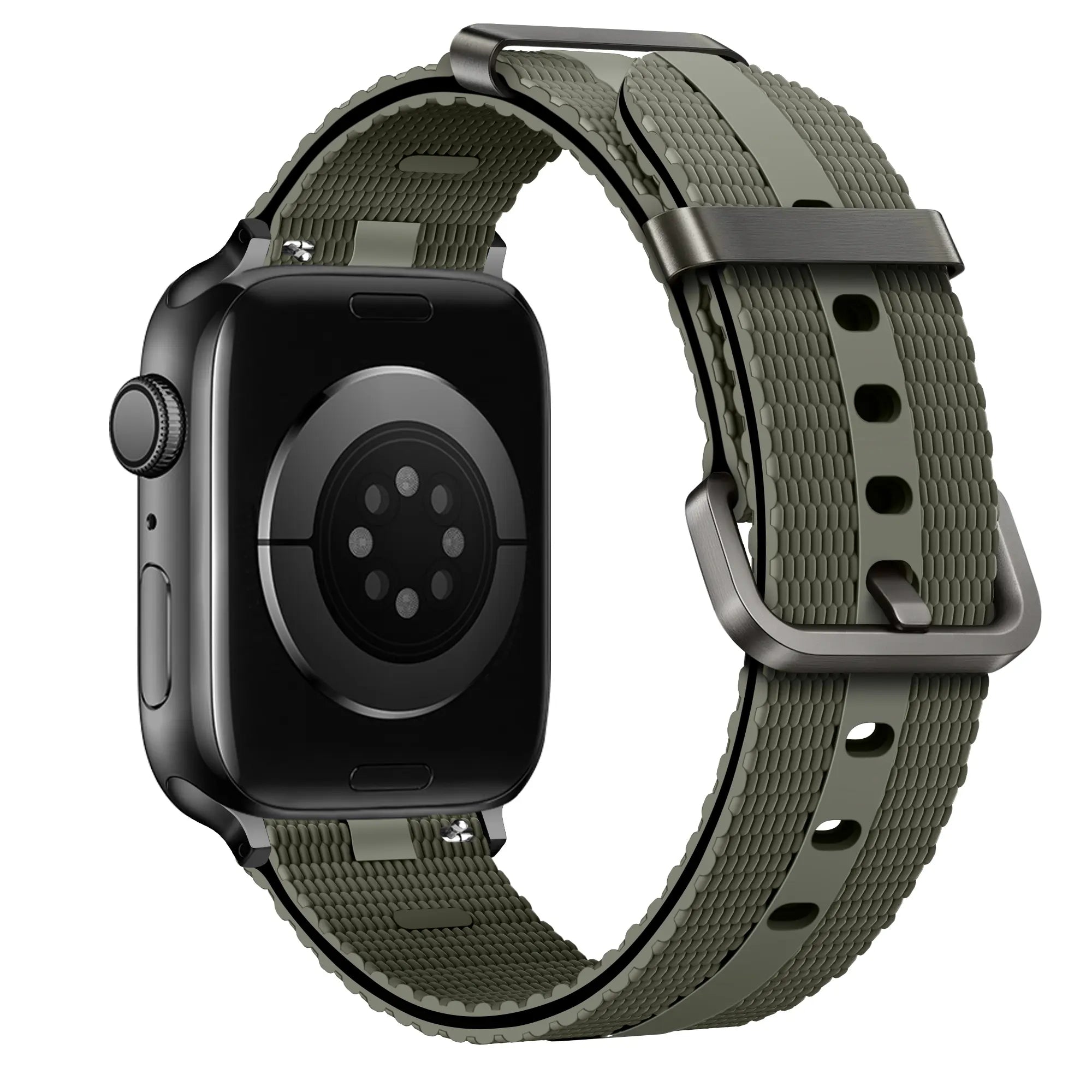 Bracelet active silicone Apple Watch (vert militaire)