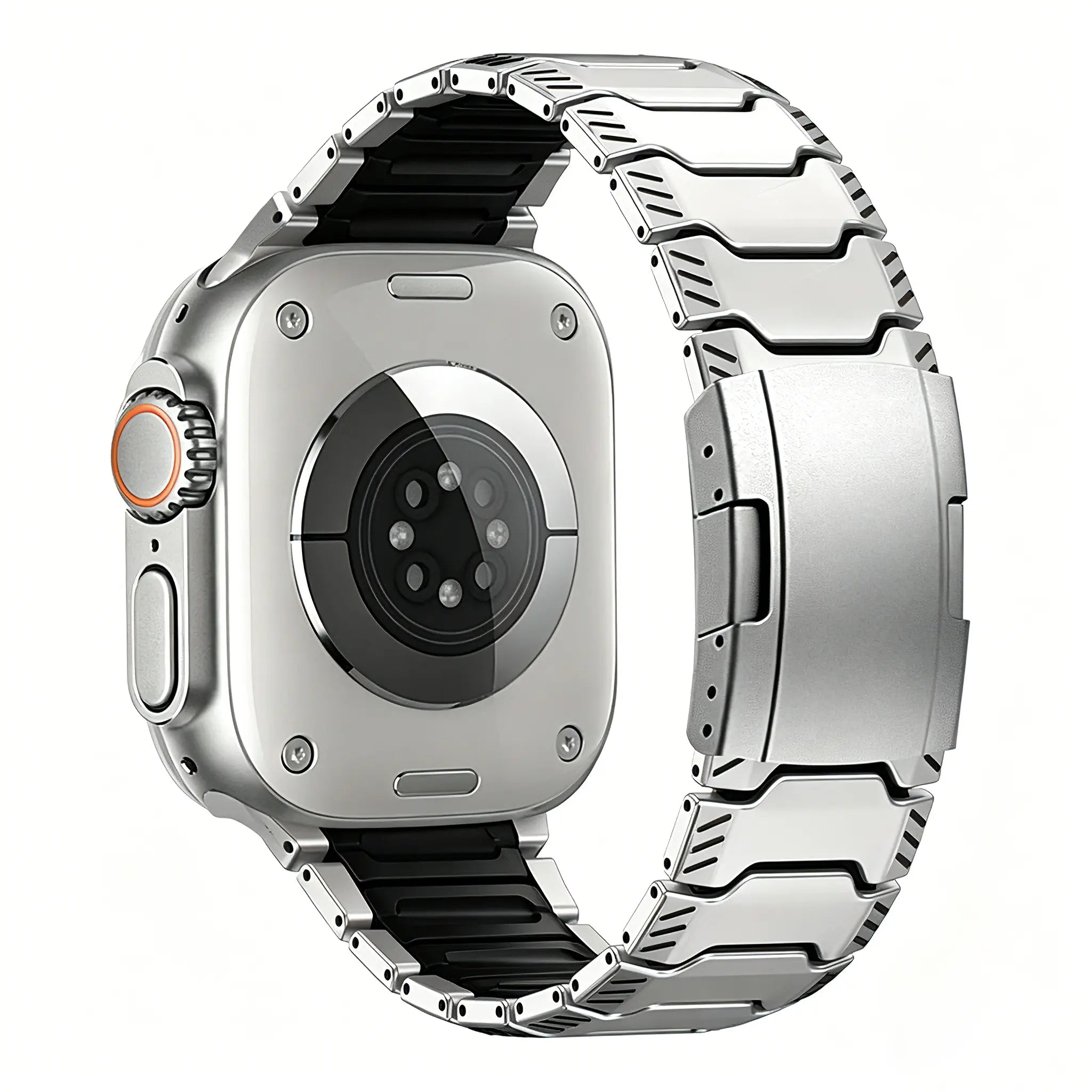 Bracelet titane hybride mecha Apple Watch (titane/noir)