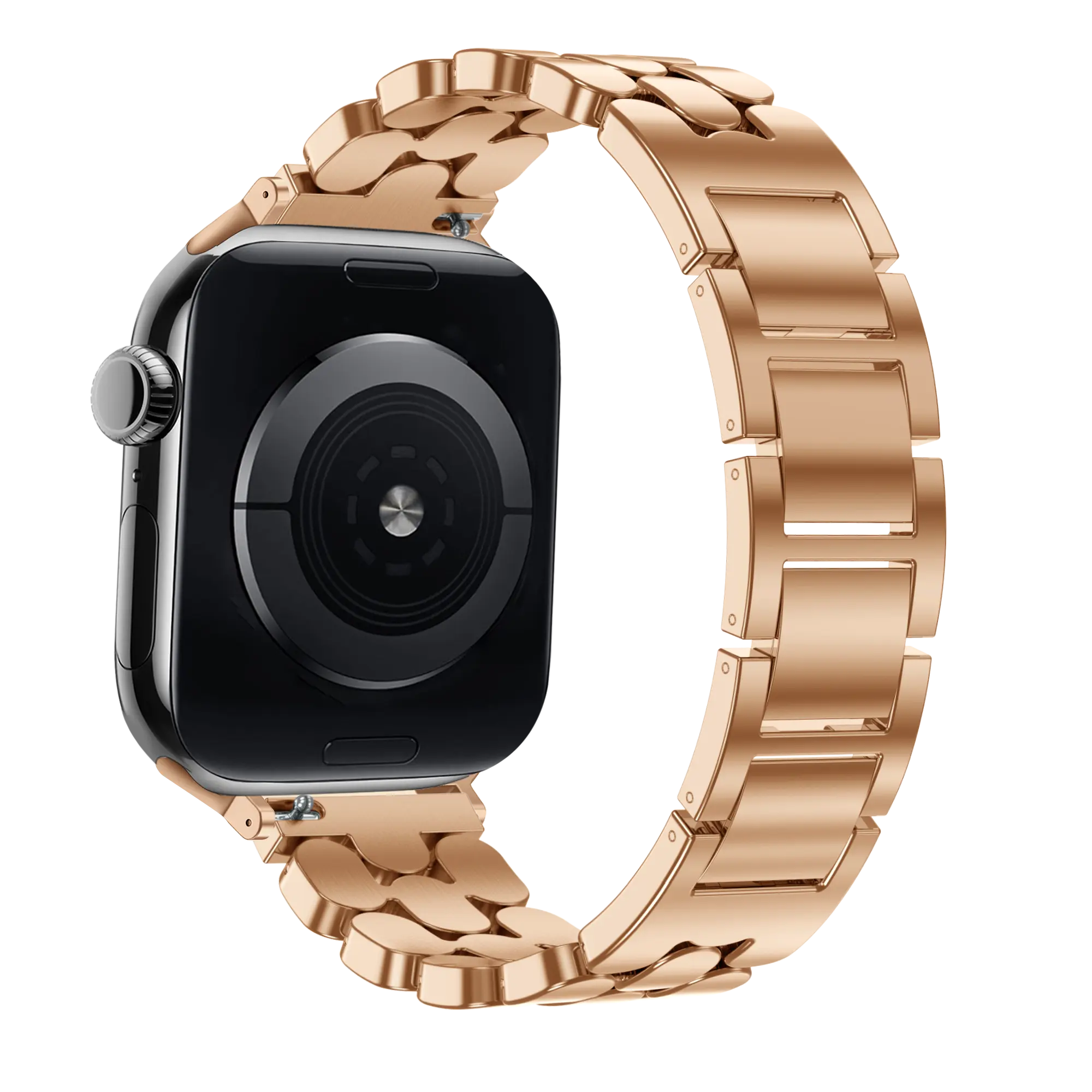 Bandz Bracelet acier 'Oval' Apple Watch (or rose)