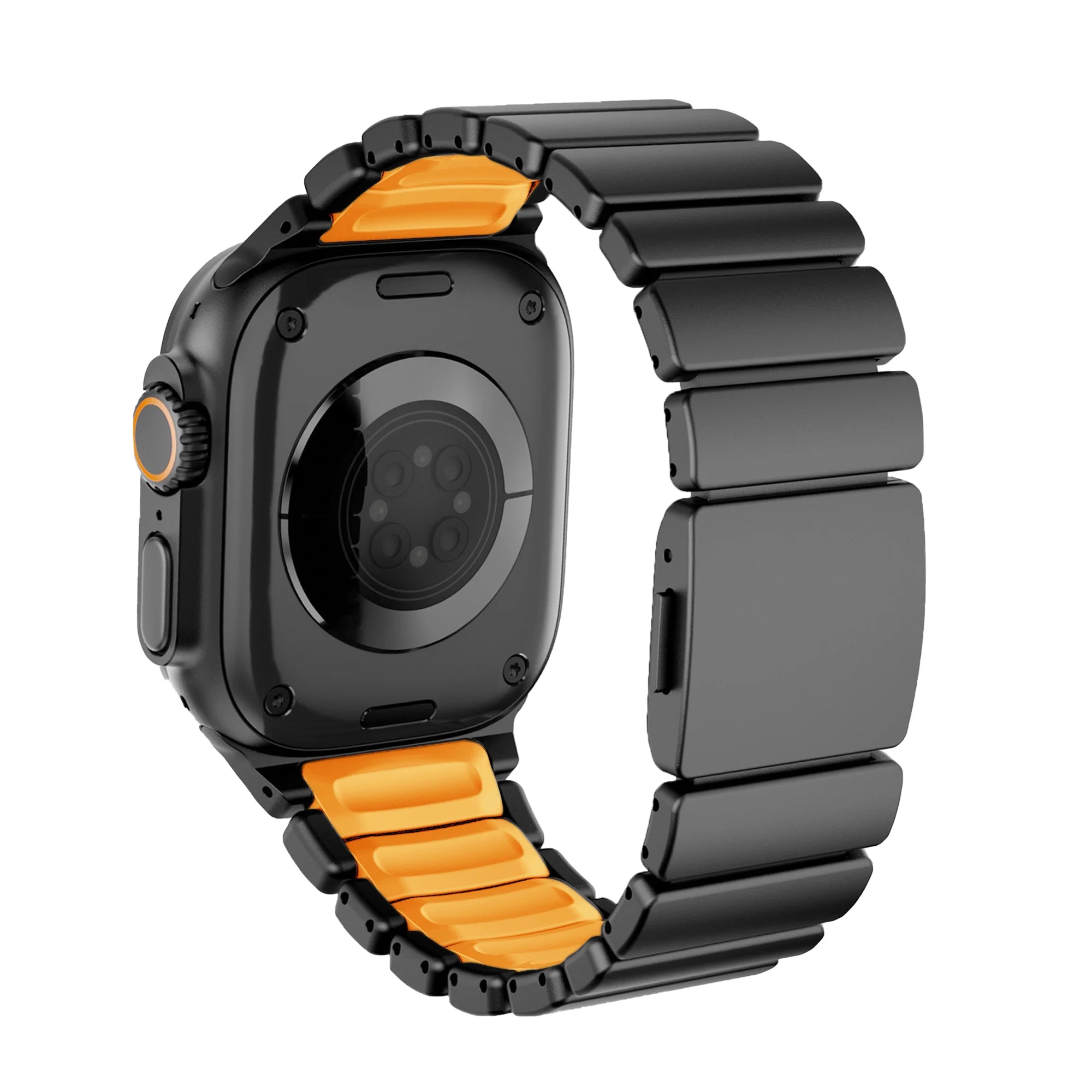 Bandz Bracelet titane 'Hybrid' Apple Watch (noir/orange)