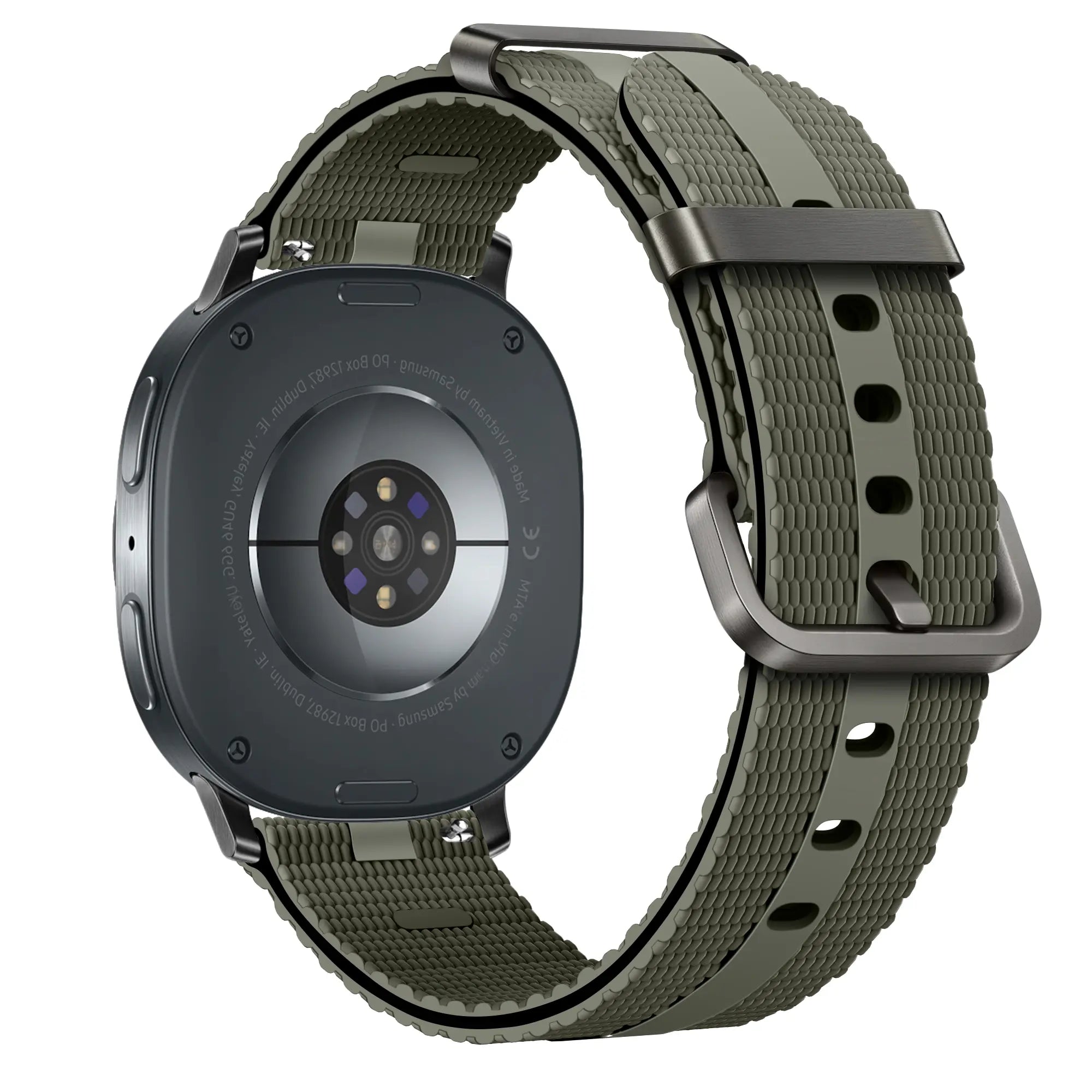 Bracelet active silicone Samsung Galaxy Watch 9 - 44mm (vert militaire)