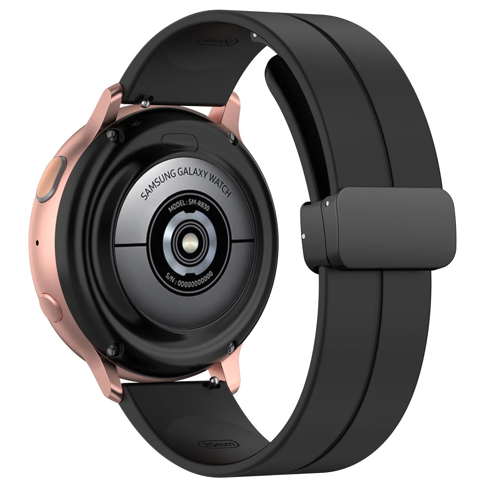 OnePlus Watch 4 - 47mm D-Buckle Silicone Strap (Black)