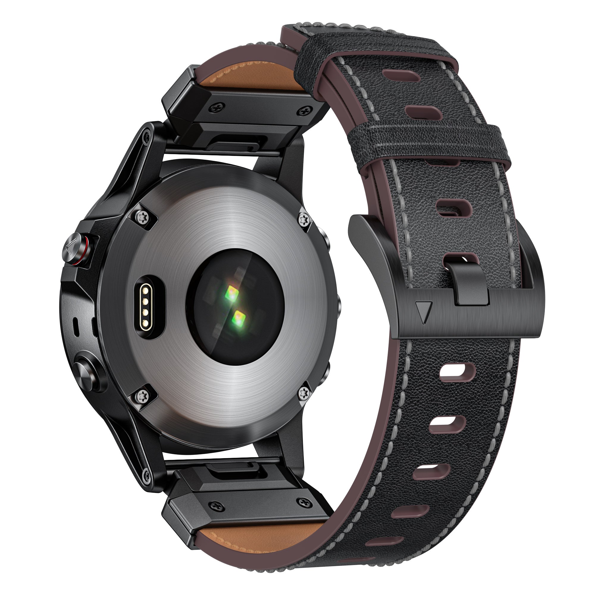 Bracelet en cuir authentique Garmin Forerunner 945 (noir)