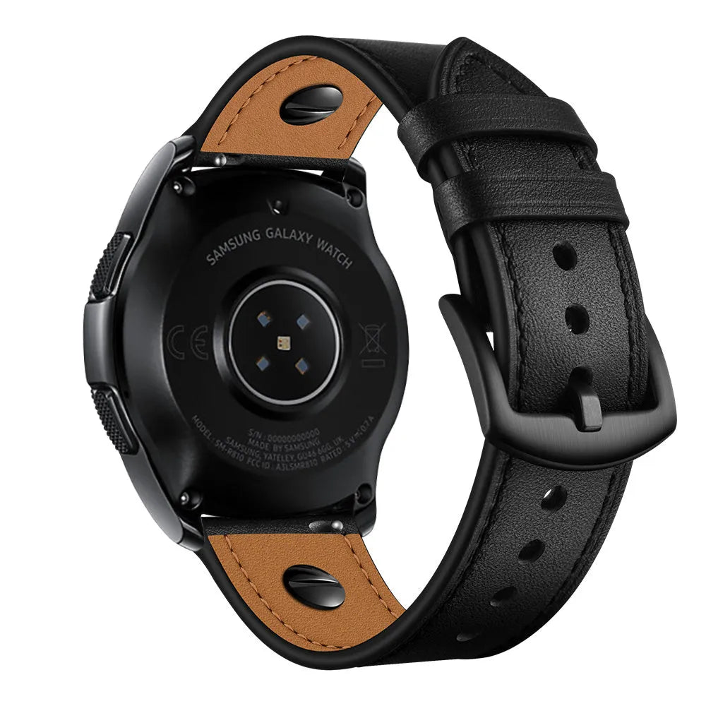 Bracelet cuir avec vis Amazfit GTS 4 Mini (noir)