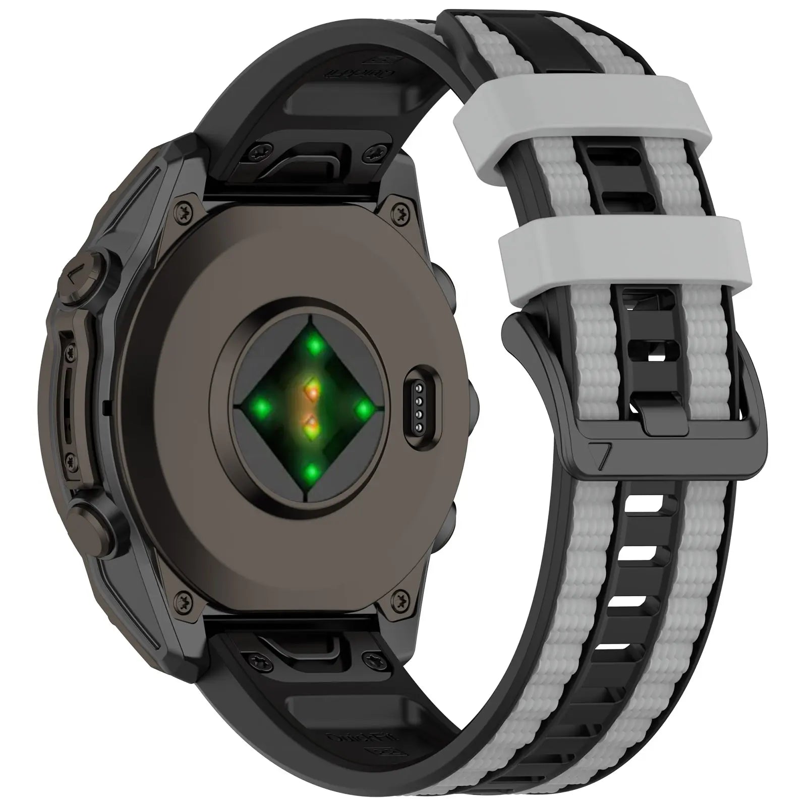 Bracelet sport grain Garmin Epix Pro (Gen 2) 47mm (noir/gris)